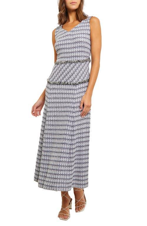 Womens Tweed Drop-Waist Midi-Dress Product Image