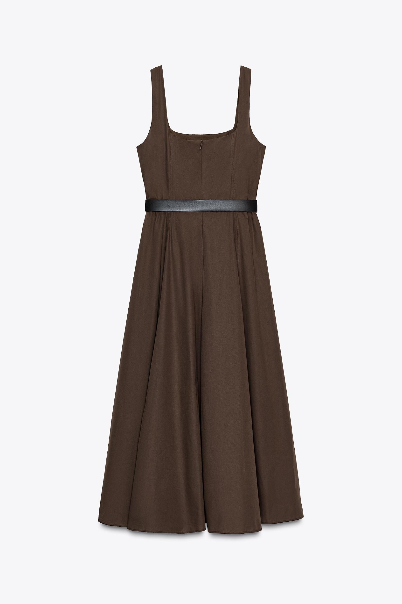 BELTED MIDI DRESS Product Image