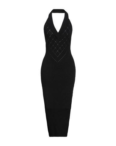 BALMAIN Woman Maxi Dress Black Size 6 Viscose, Polyester Product Image