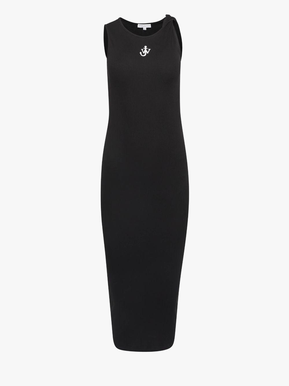 ANCHOR LOGO TWISTED STRAP DRESS in black | JW Anderson US  Product Image