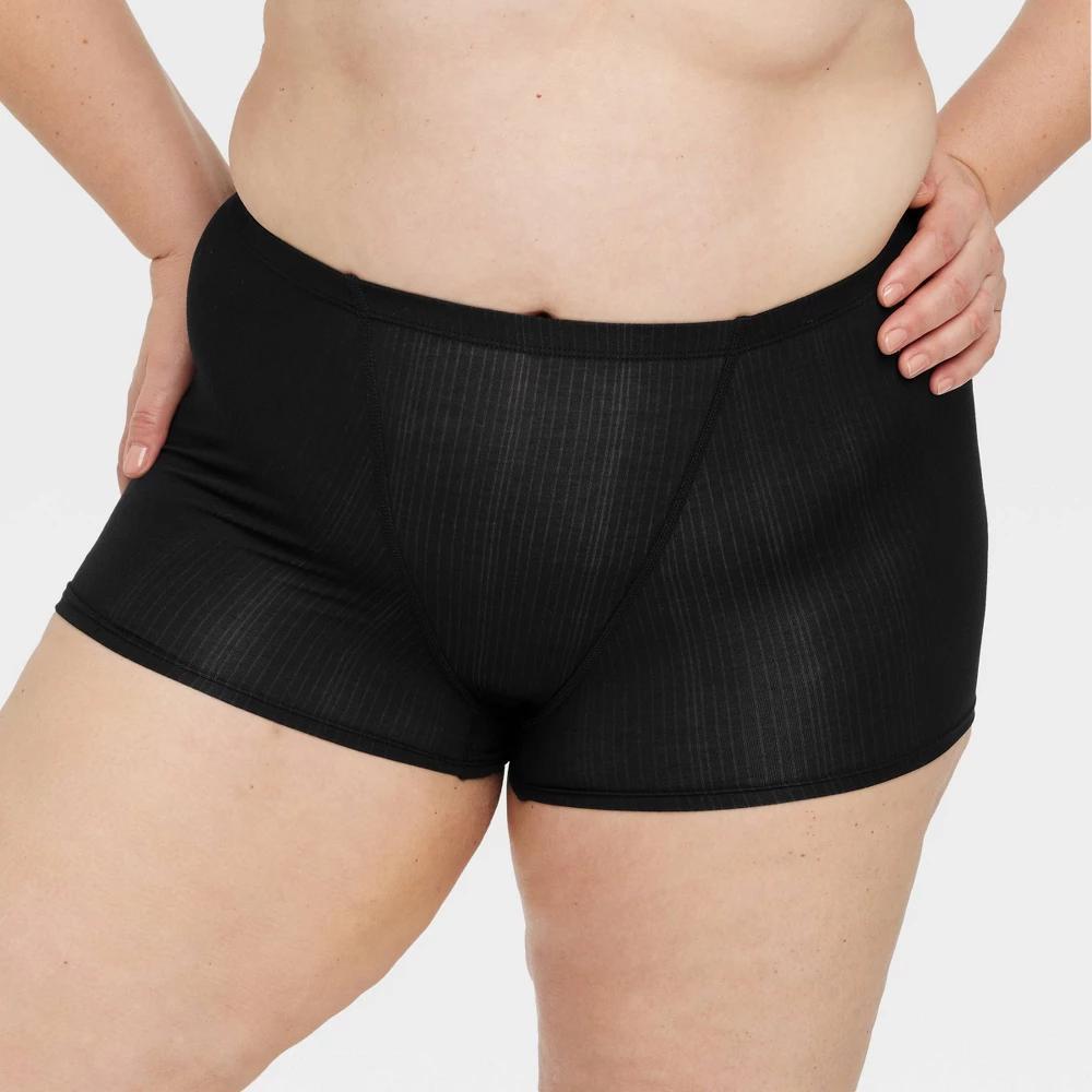 Women's Modal Blend Shortie Underwear - Auden™ Black XS: High Rise, Fold Over Waistband, Cotton Gusset Product Image