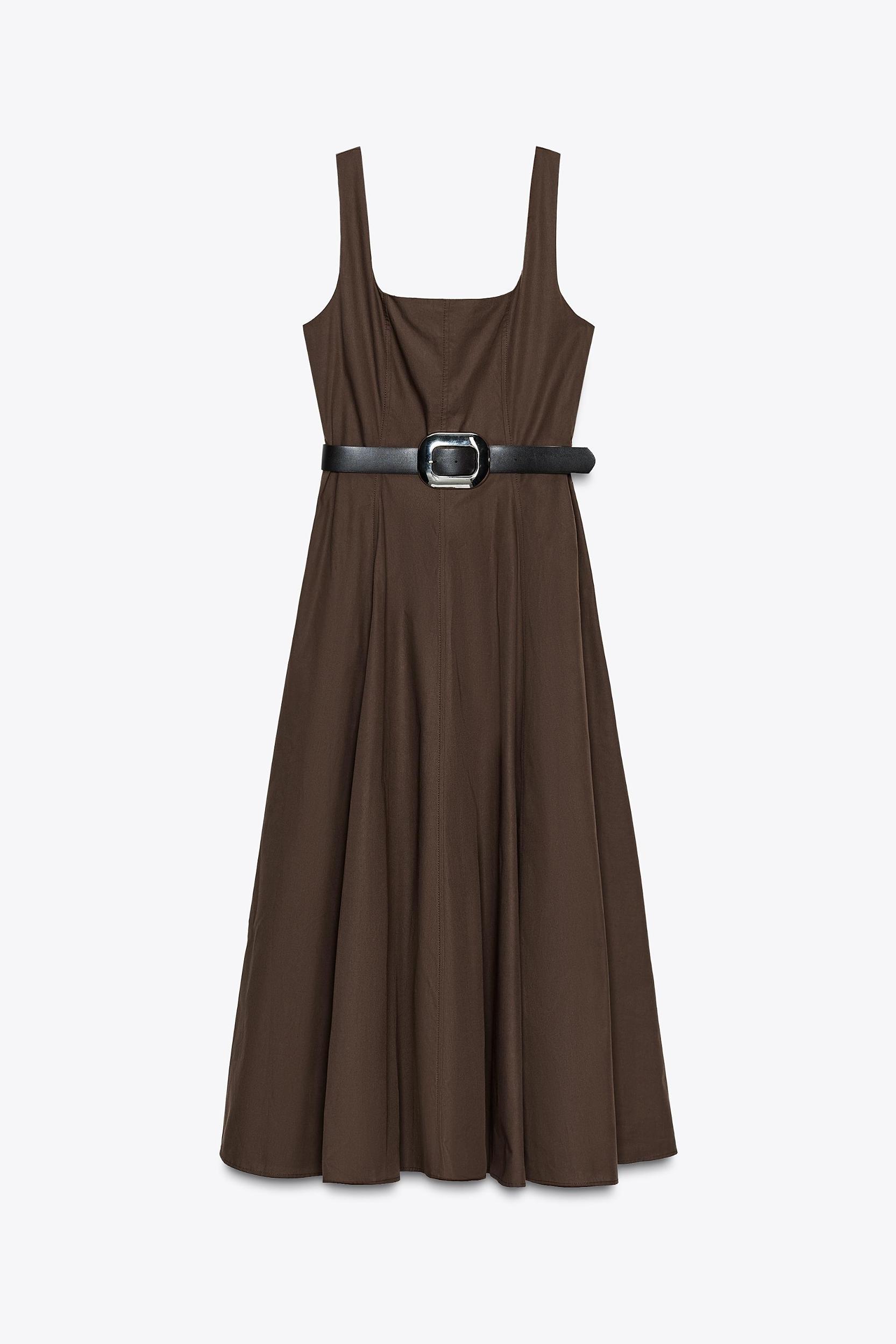 BELTED MIDI DRESS Product Image