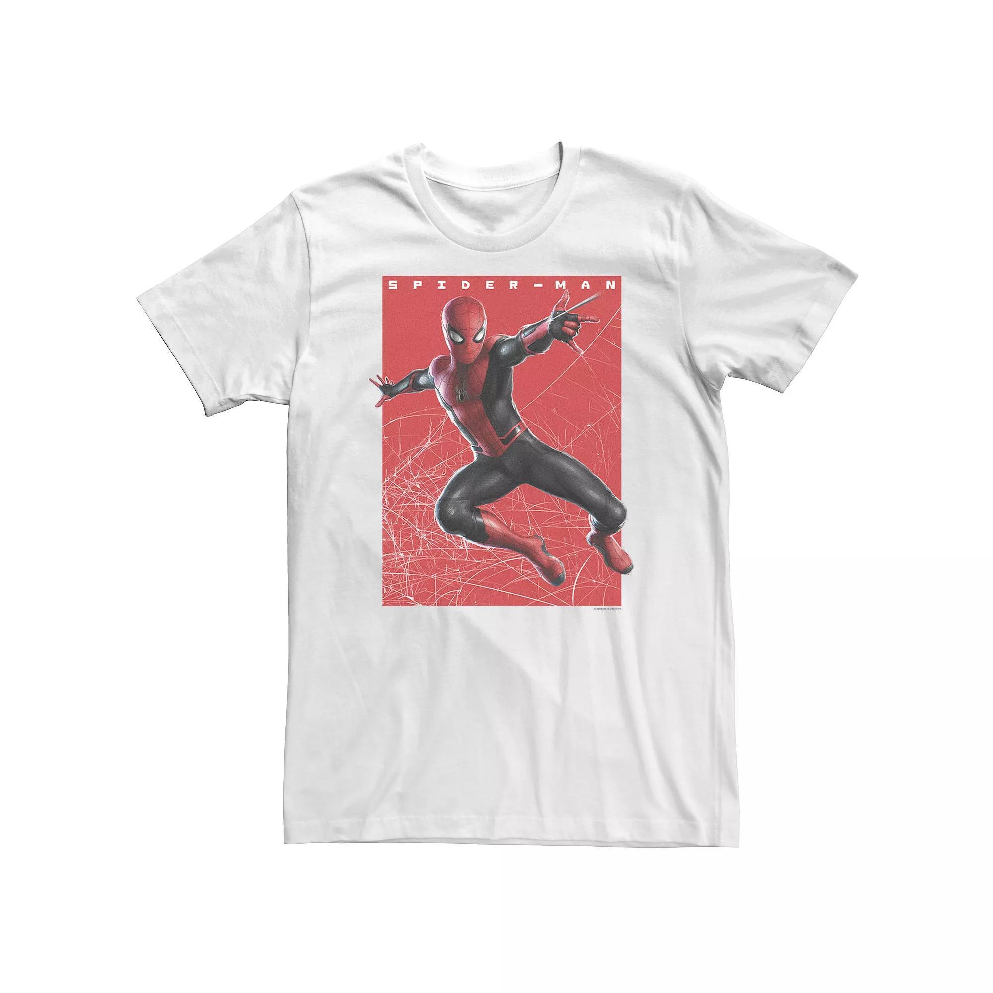 Big & Tall Marvel Spider-Man Far From Home Web Swinging Poster Tee, Men's,  Product Image