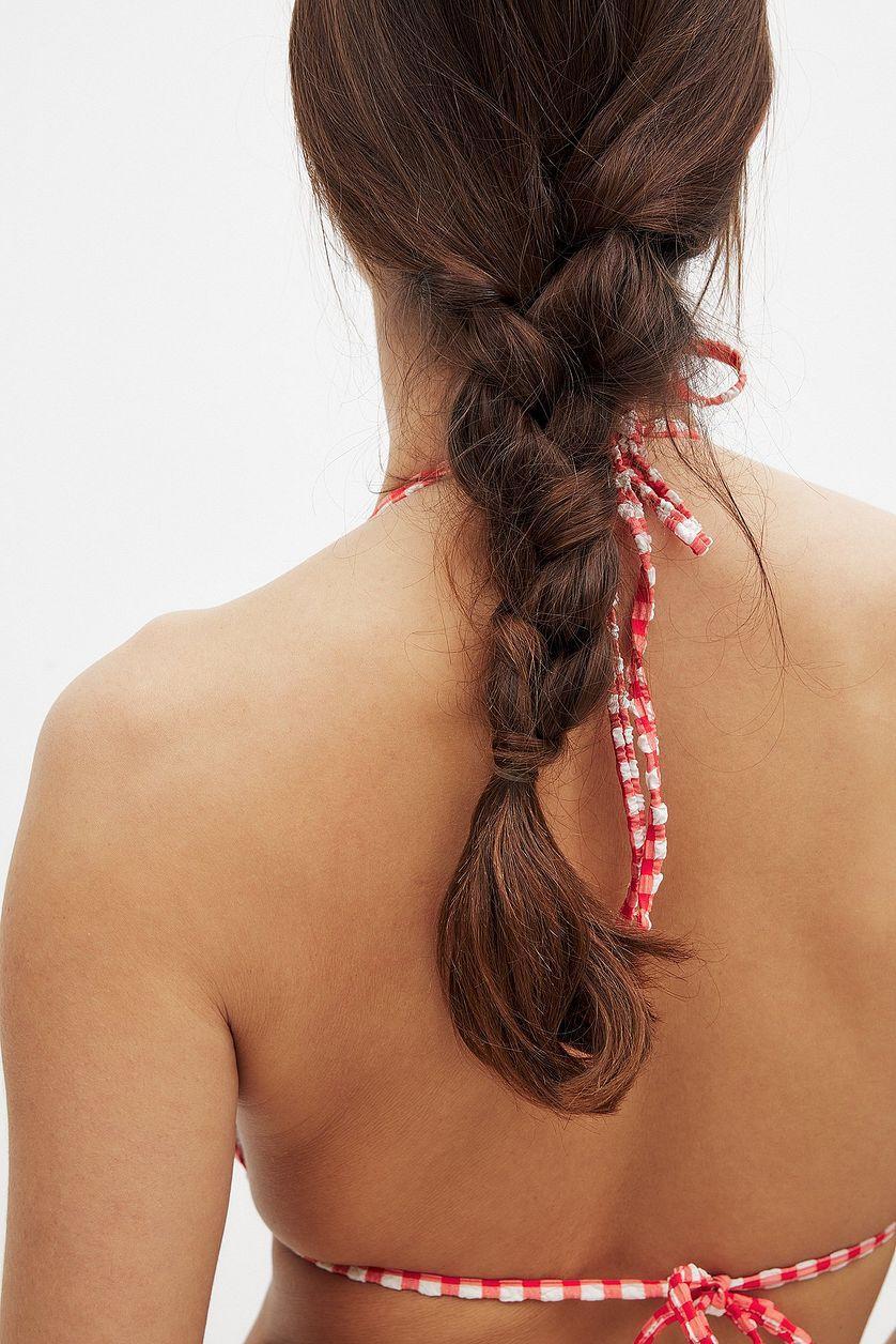 Seersucker Triangle Bikini Top Product Image