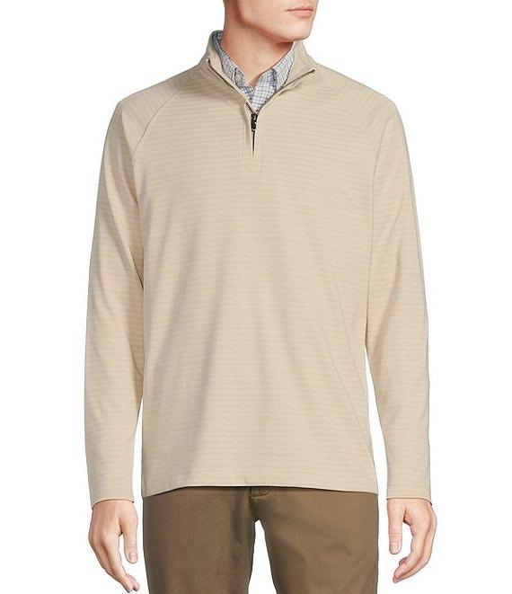 Cremieux Blue Label Long Sleeve Quarter Zip Stripe Pullover Product Image
