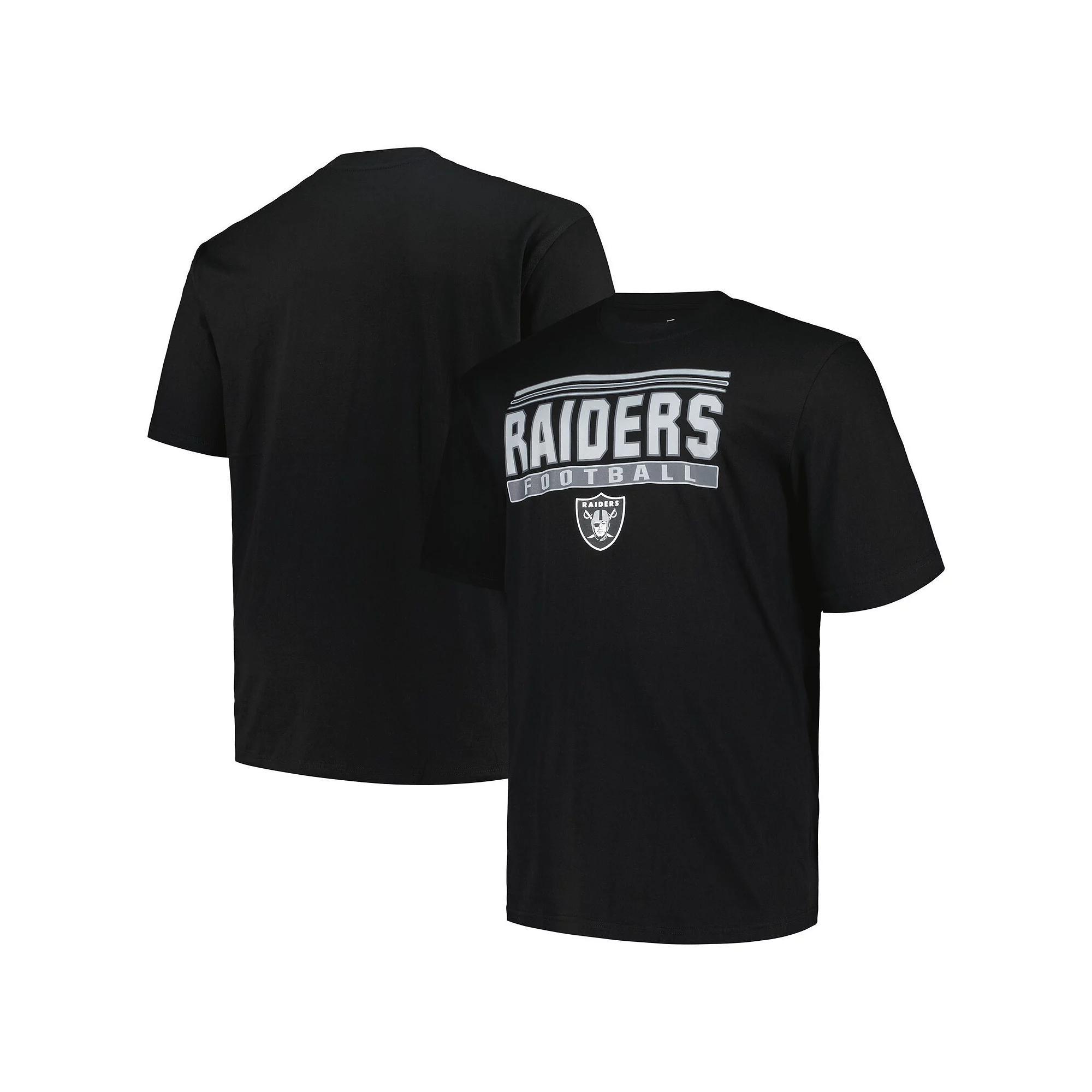 Men's Fanatics Black Las Vegas Raiders Big & Tall Pop T-Shirt, Size: 4XLT, Lvr Black Product Image