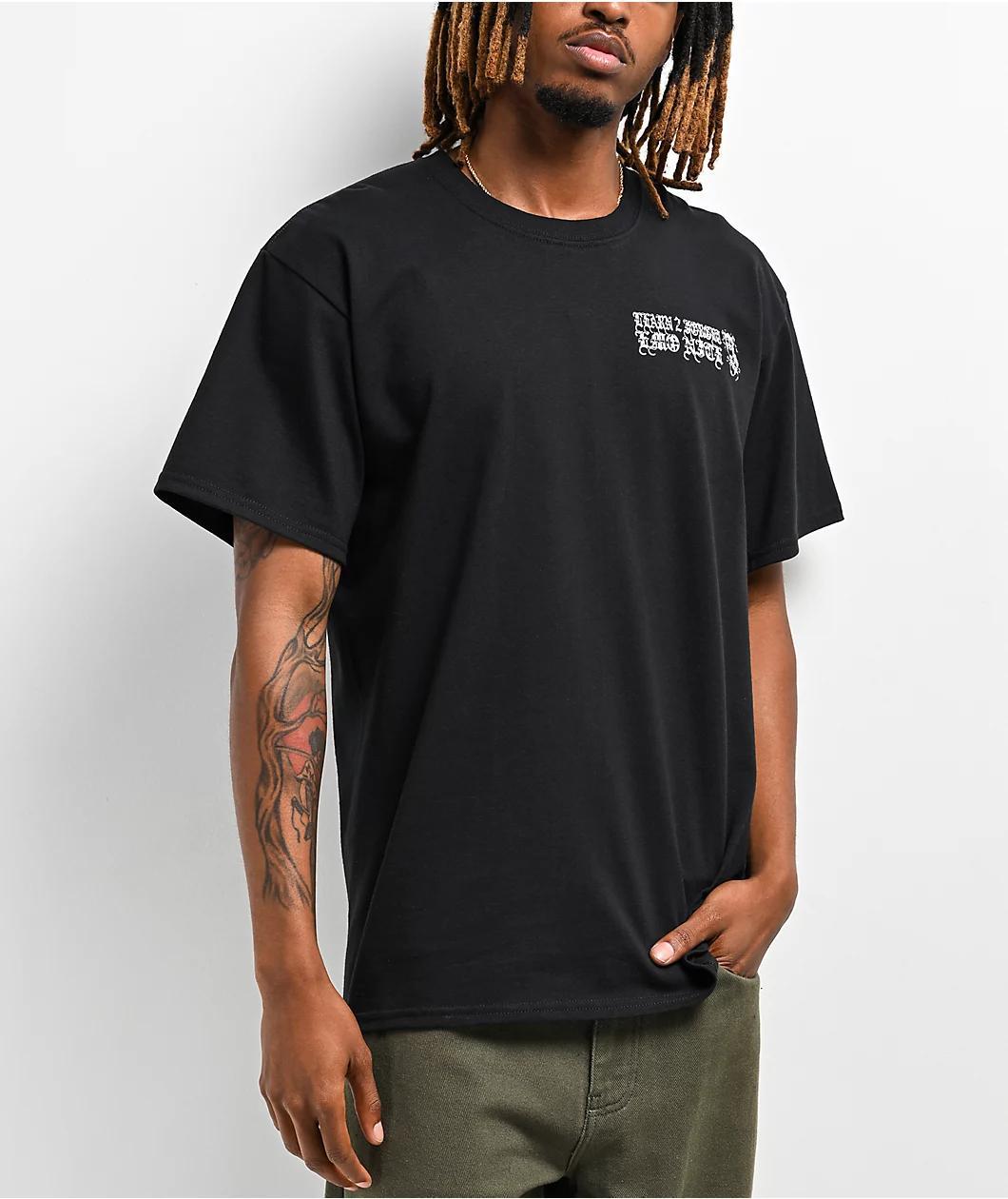 Learn To Forget x Emo Nite Cry Later Black T-Shirt Product Image