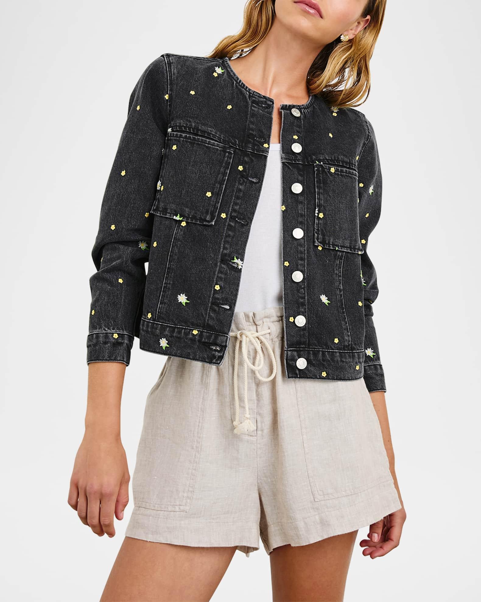 Lido Embroidered Denim Jacket Product Image