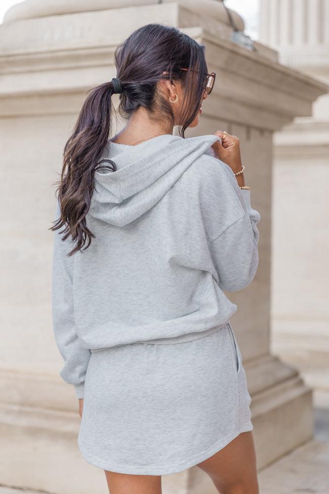 Tried It All Light Heather Grey Zip Up Jacket Product Image