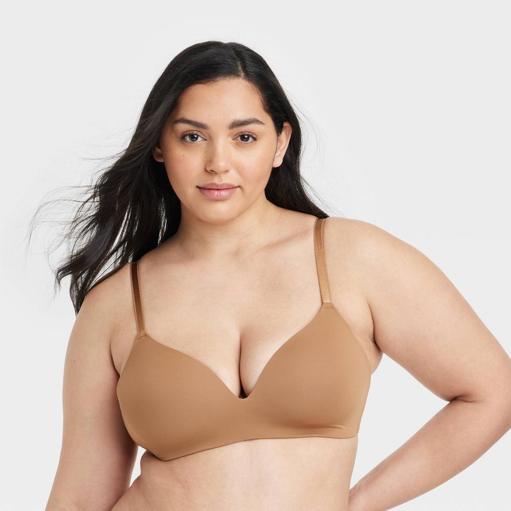 Womens Bliss Lightly Lined Wirefree Bra - Auden Brown 36D Product Image