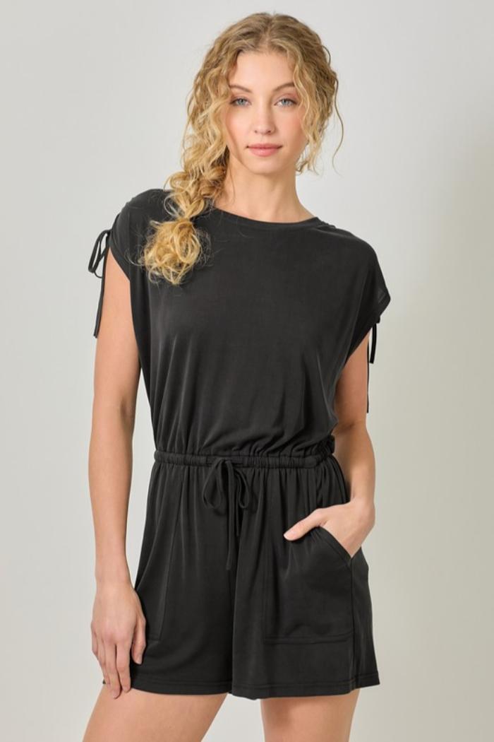 Cinched Shoulder Romper Product Image