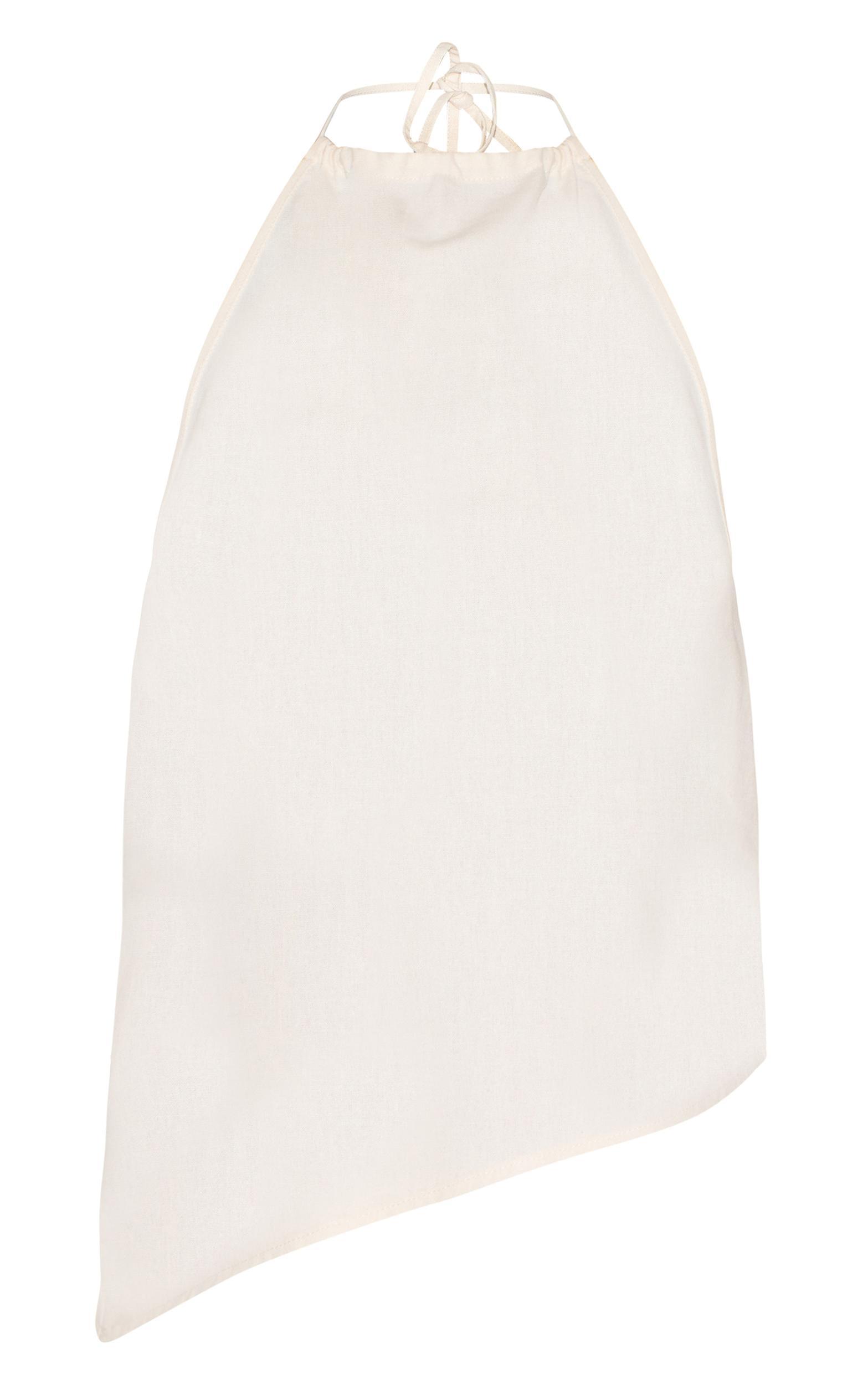  Cream  Asymmetric Hem Long Top Product Image