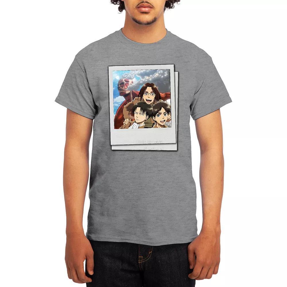 Men's Attack on Titan Group Instant Photo Tee, Boy's, Size: Large, Grey Kelly Product Image