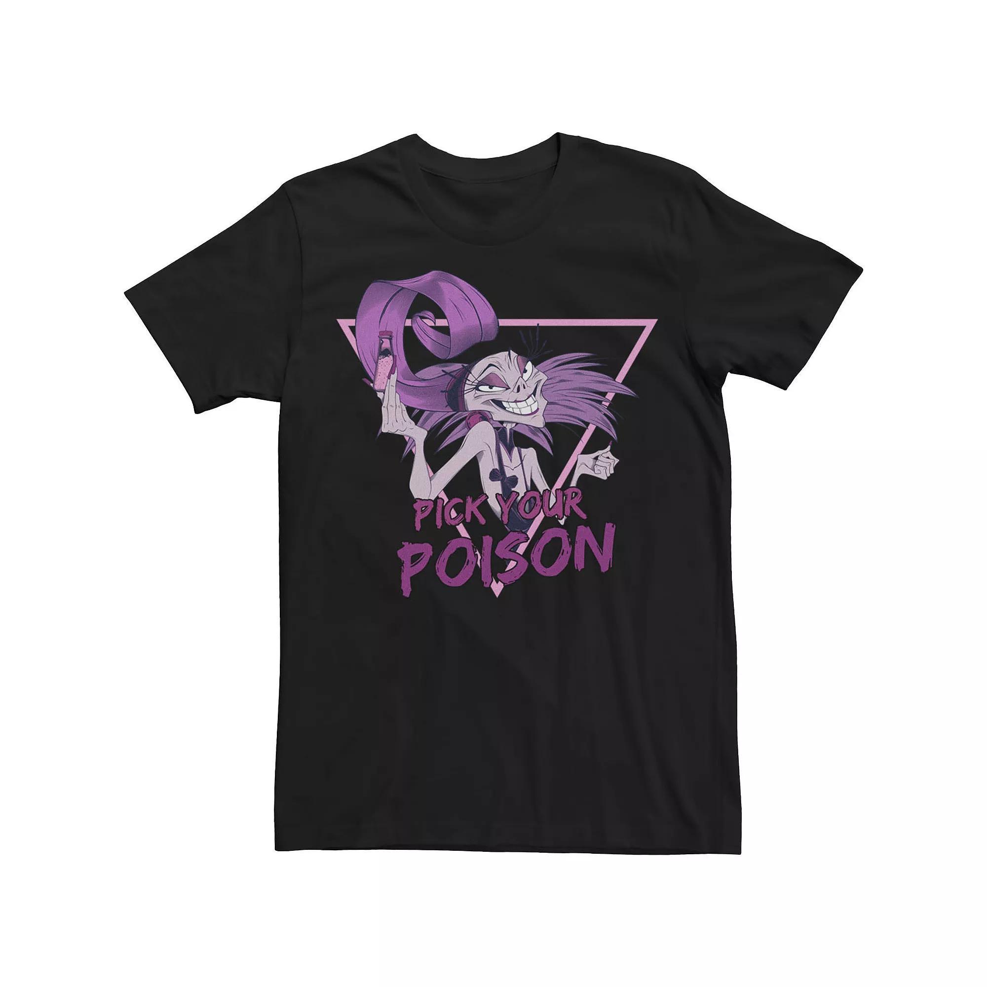 Disney's Emperor's New Groove Yzma Men's Pick Your Poison Portrait Tee, Size: Medium, Black Product Image