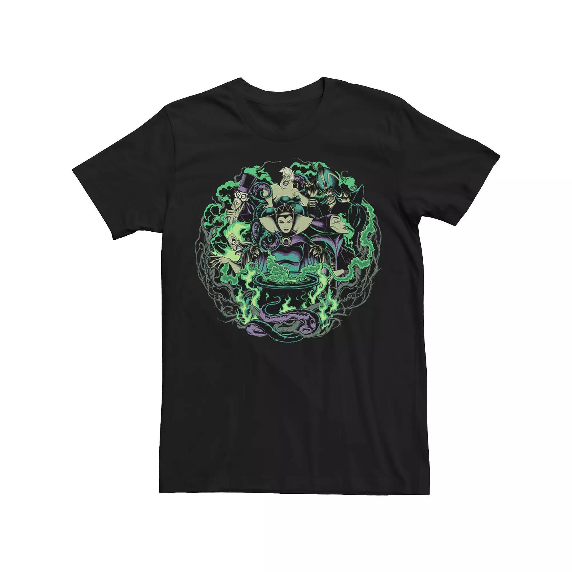 Big & Tall Disney Villains Epitome Of Evil Group Shot Tee, Men's, Size: XL Tall, Black Product Image