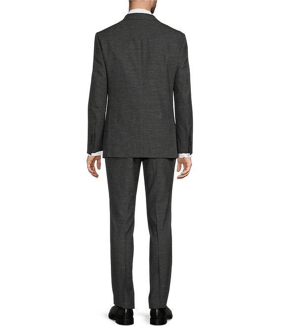 Hickey Freeman Modern Fit Flat Front Solid Linen Wool Blend 2-Piece Suit Product Image