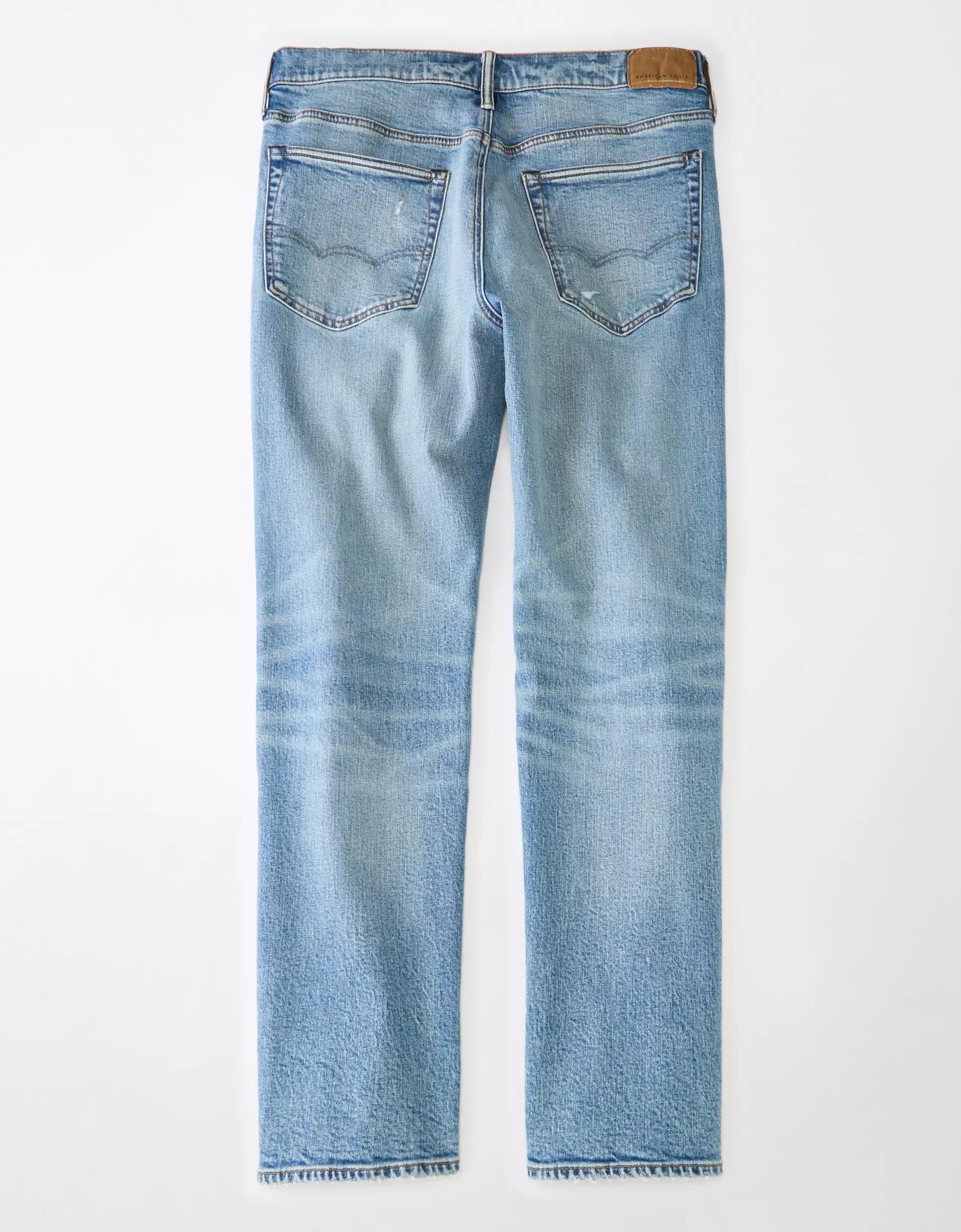 AE EasyFlex Patched Relaxed Straight Jean Product Image