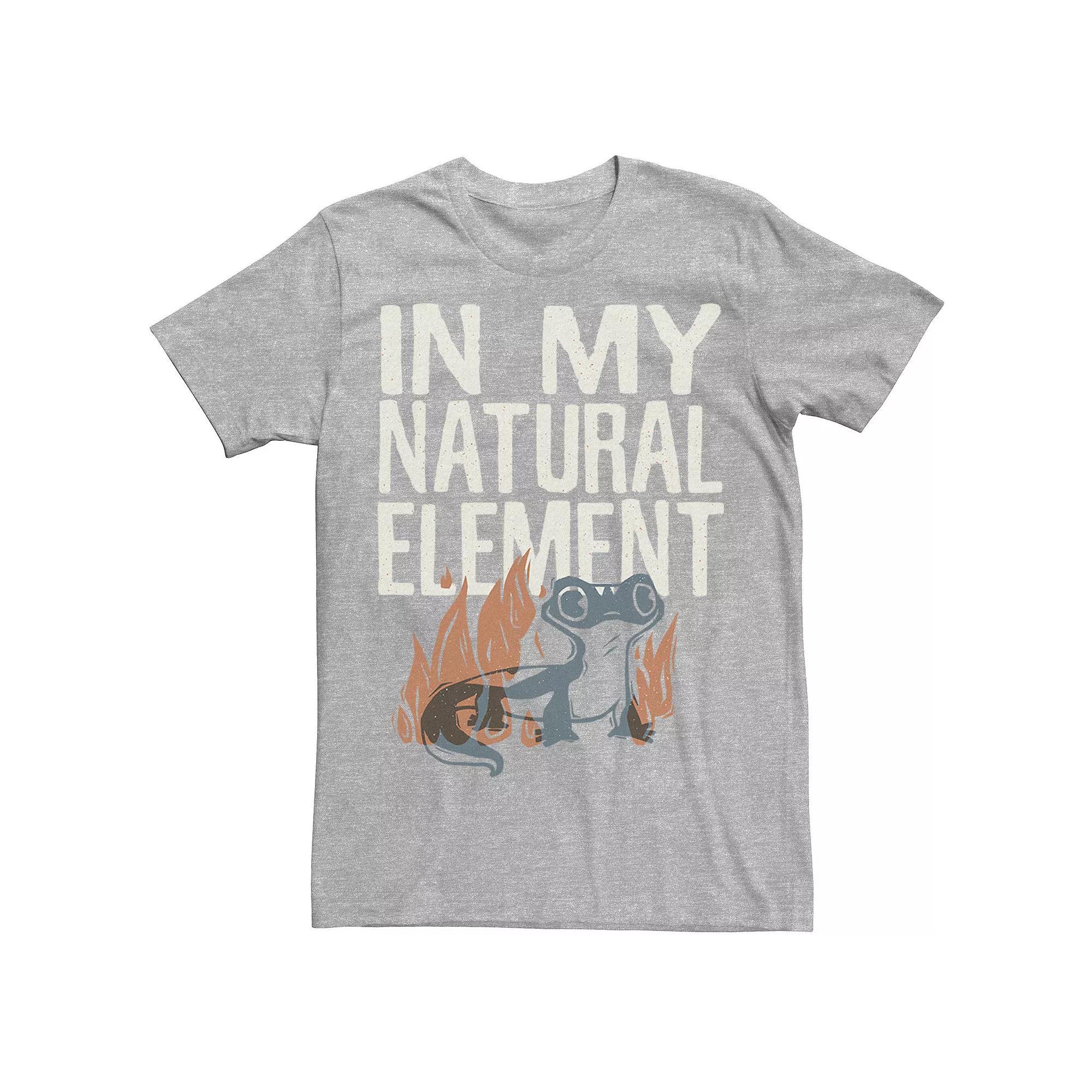 Disney's Frozen 2 Salamander Men's "Natural Element" Graphic Tee, Size: XL, Athletic Grey Product Image