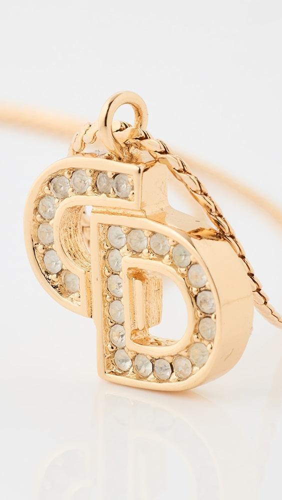 What Goes Around Comes Around Dior Gold Crystal CD Necklace | Shopbop Product Image