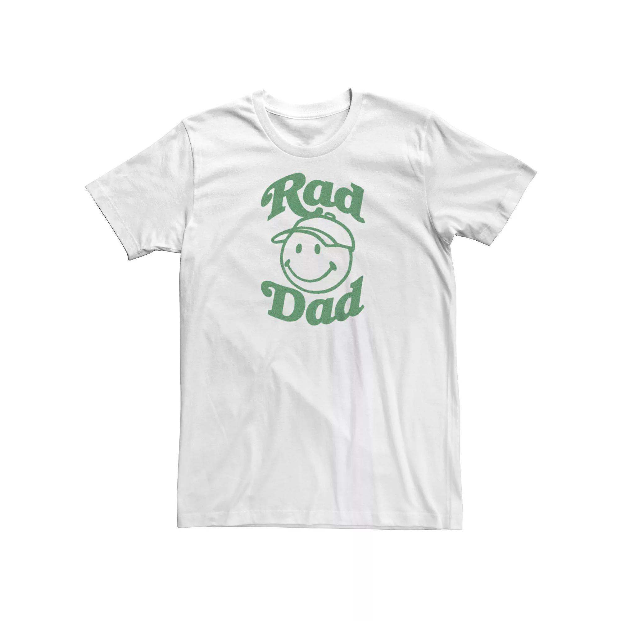 Men's Rad Dad Smiley Face With Cap Graphic Tee,  Product Image