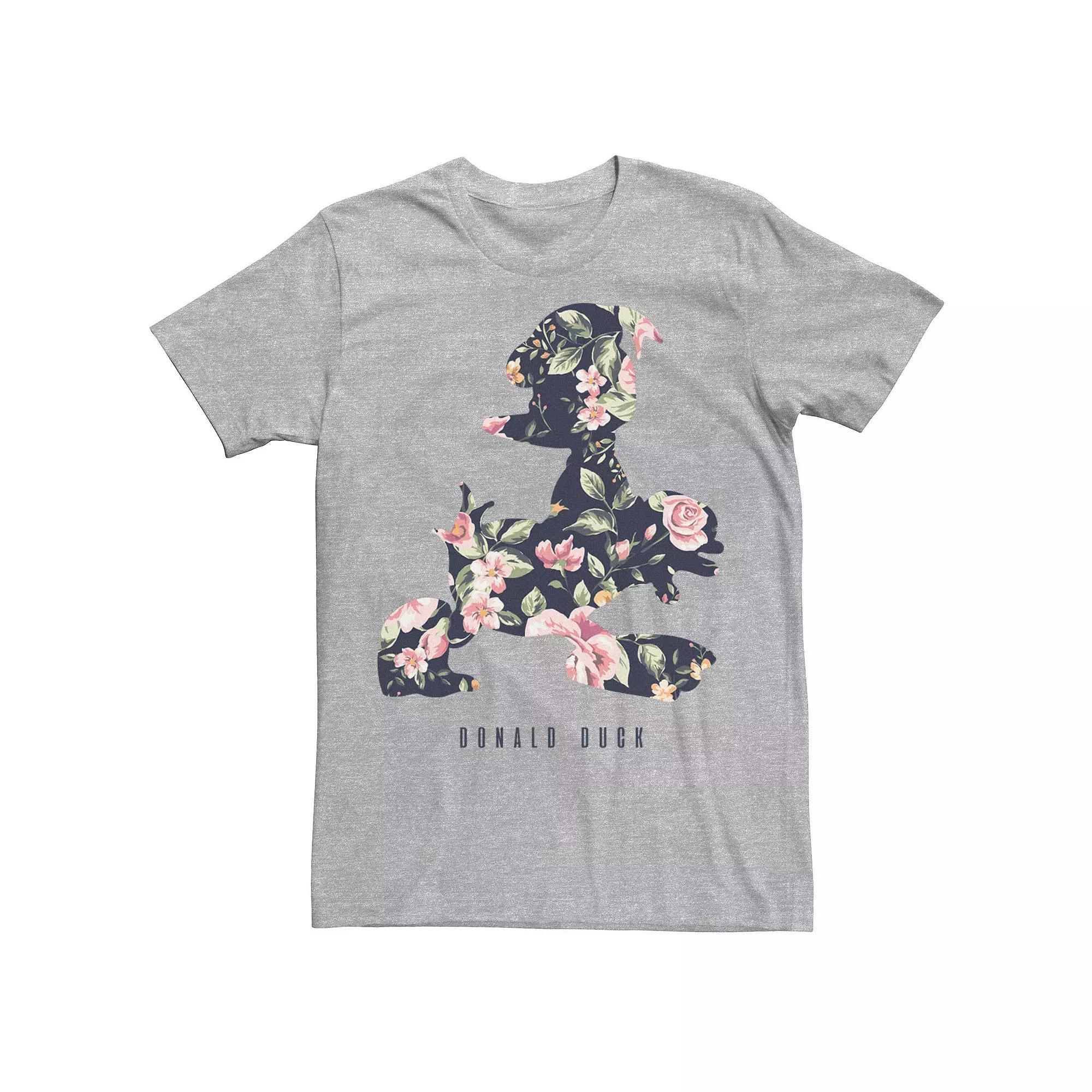 Disney's Donald Duck Floral Fill Silhouette Men's Tee,  Product Image