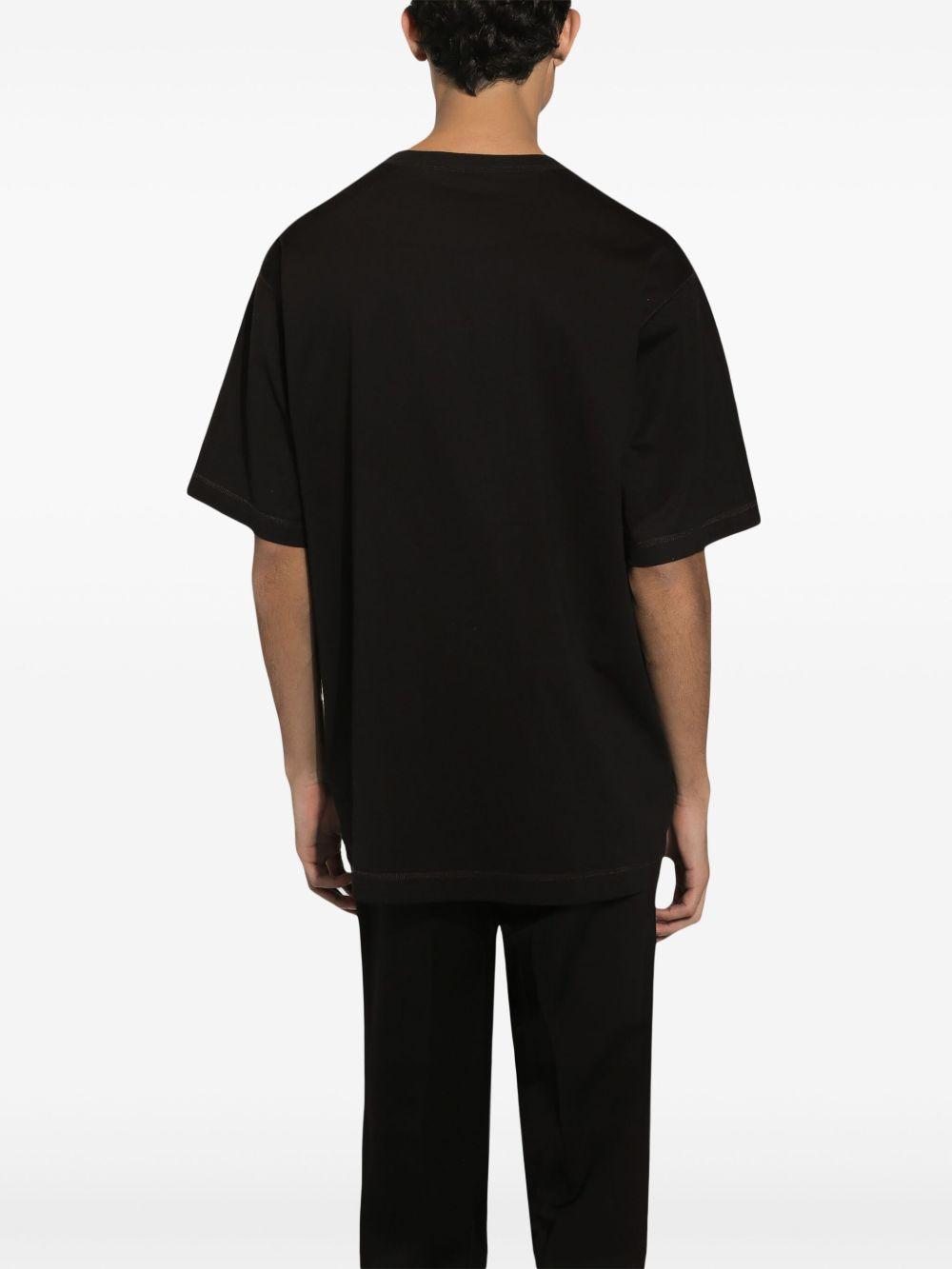 branded-tag cotton T-shirt Product Image