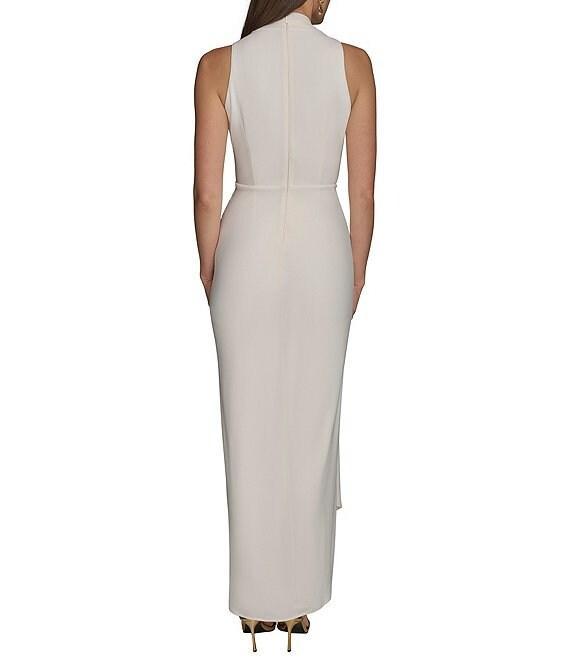 Donna Karan V-Neck Knot Front Sheath Dress Product Image
