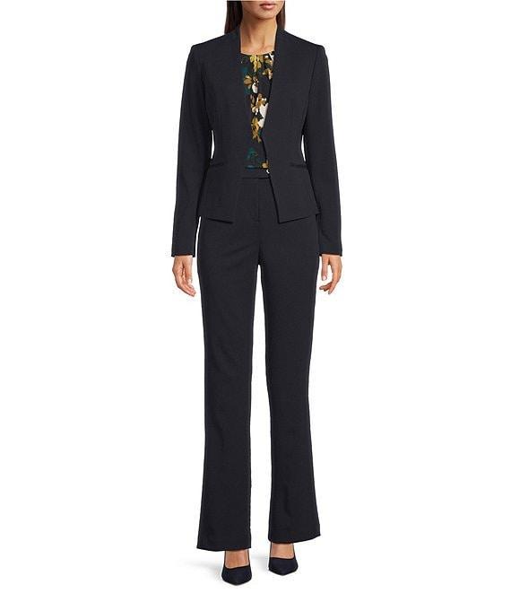 Calvin Klein Scuba Crepe Open Front Jacket Product Image