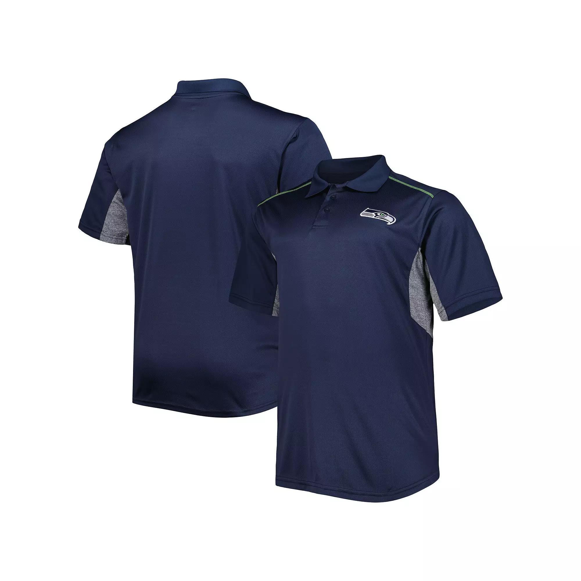 Men's College Navy Seattle Seahawks Big & Tall Team Color Polo,  Product Image