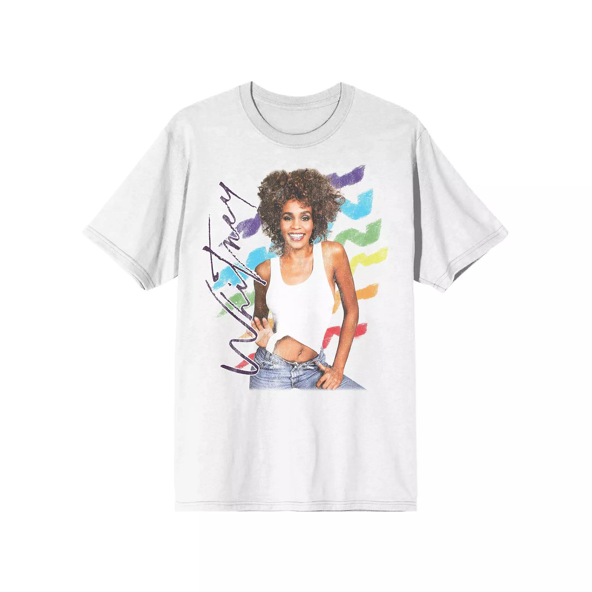 Men's Whitney Houston Rainbow Graphic Tee,  Product Image