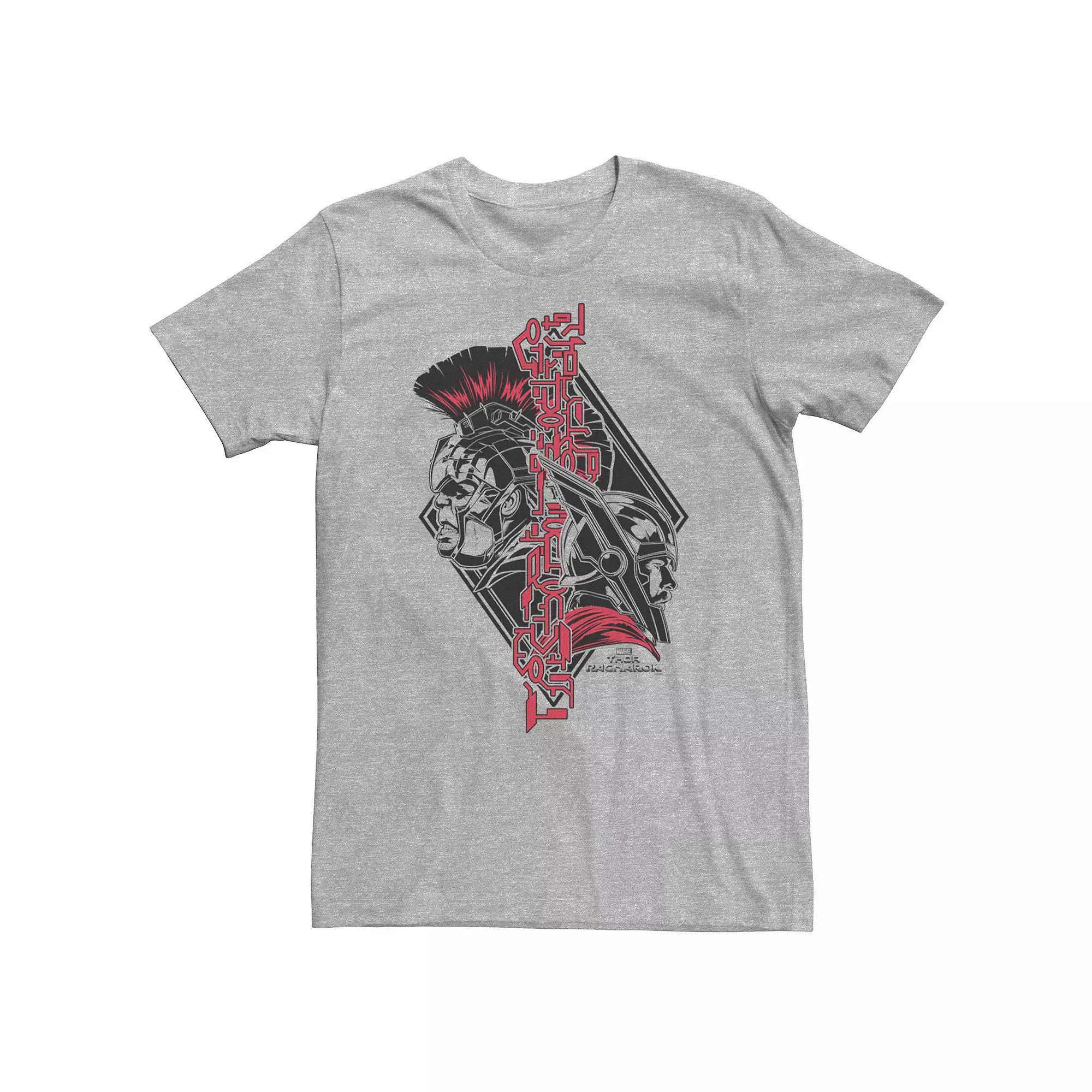 Big & Tall Marvel Thor, Ragnarok & Hulk Back-to-Back Head-to-Head Tee, Men's, Size: 3XL, Athletic Grey Product Image