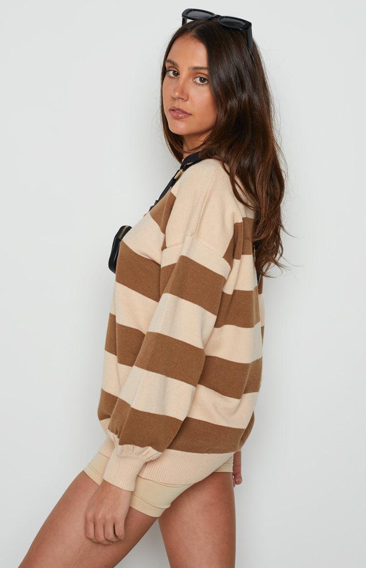 Marg Tan Stripe Jumper Product Image