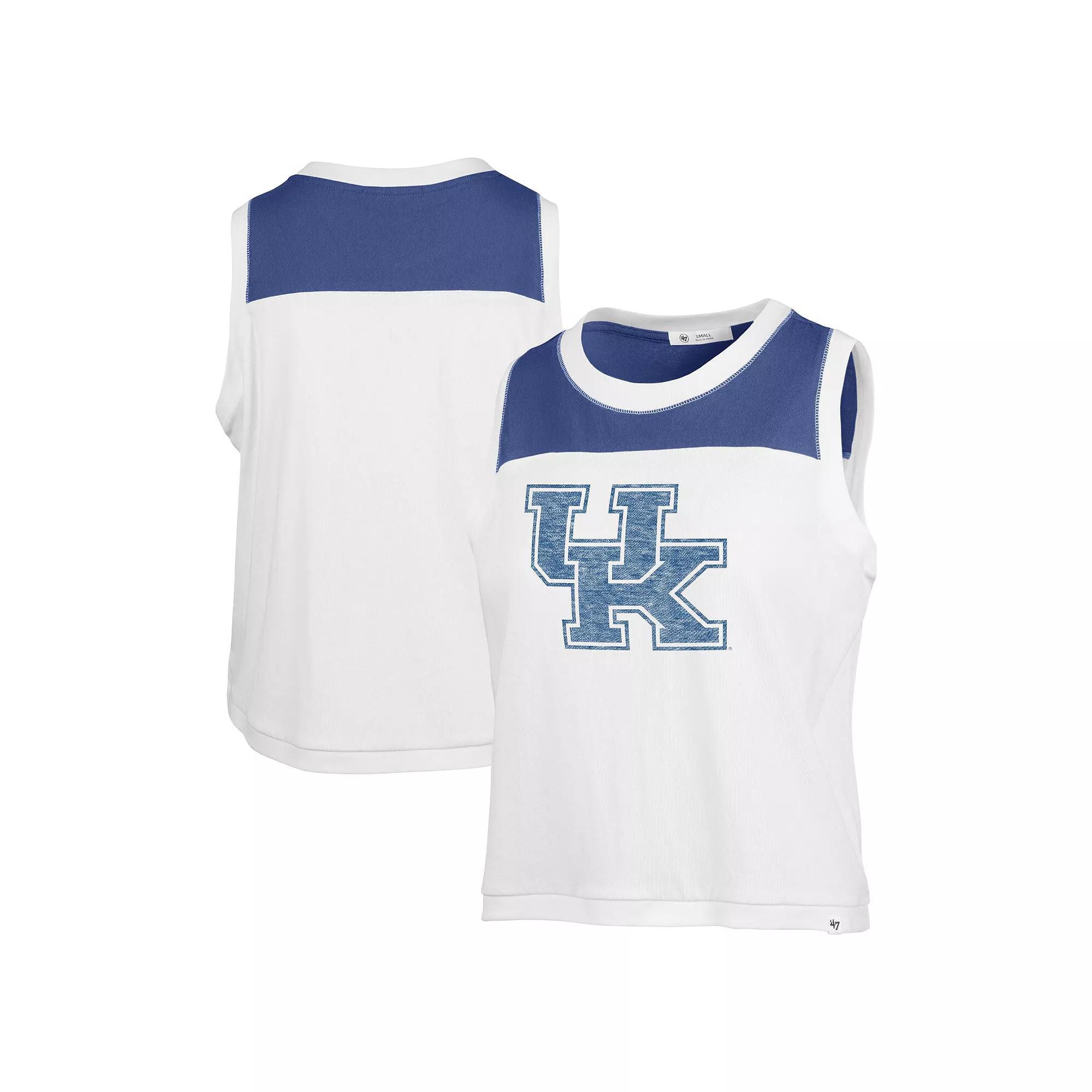 Women's '47 White Kentucky Wildcats Premier Zoey Waist Length Tank Top, Size: Medium Product Image