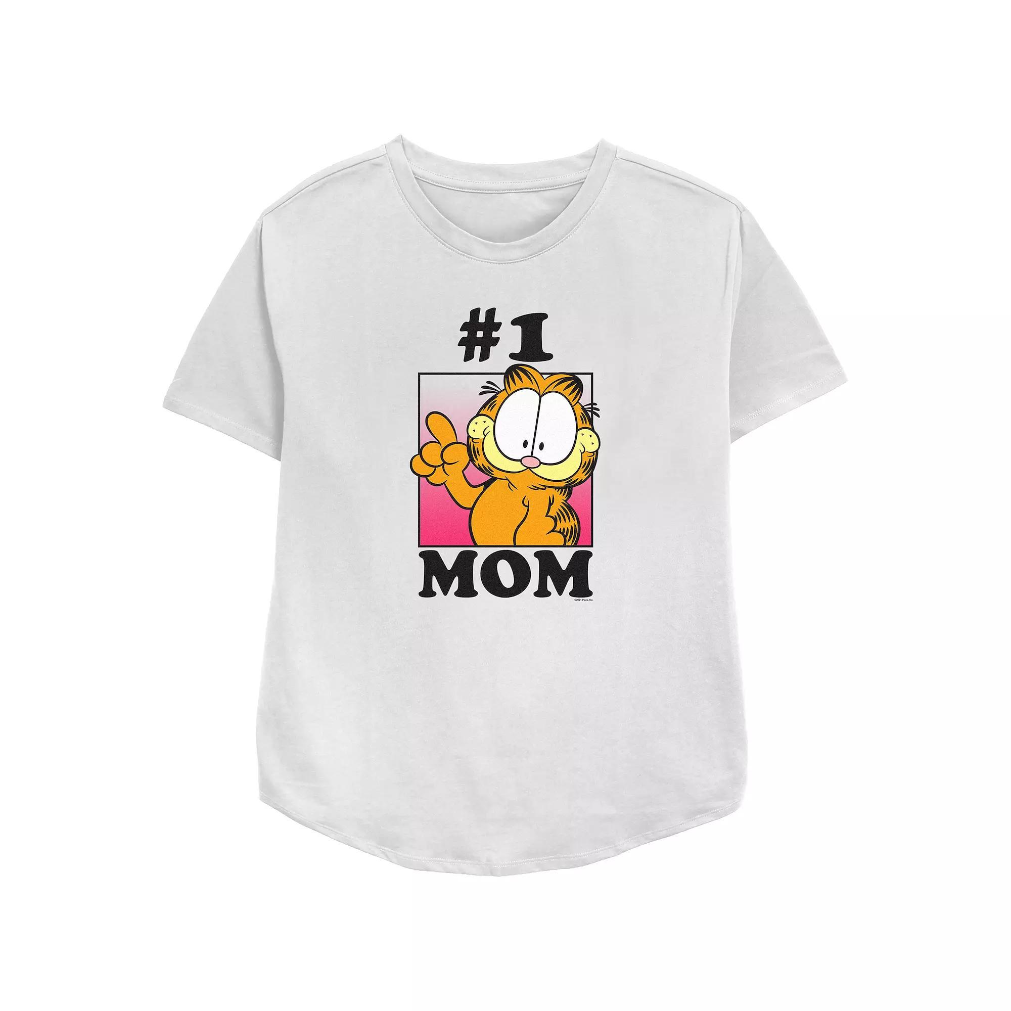 Women's Garfield #1 Mom Relaxed Fit Graphic Tee,  Product Image
