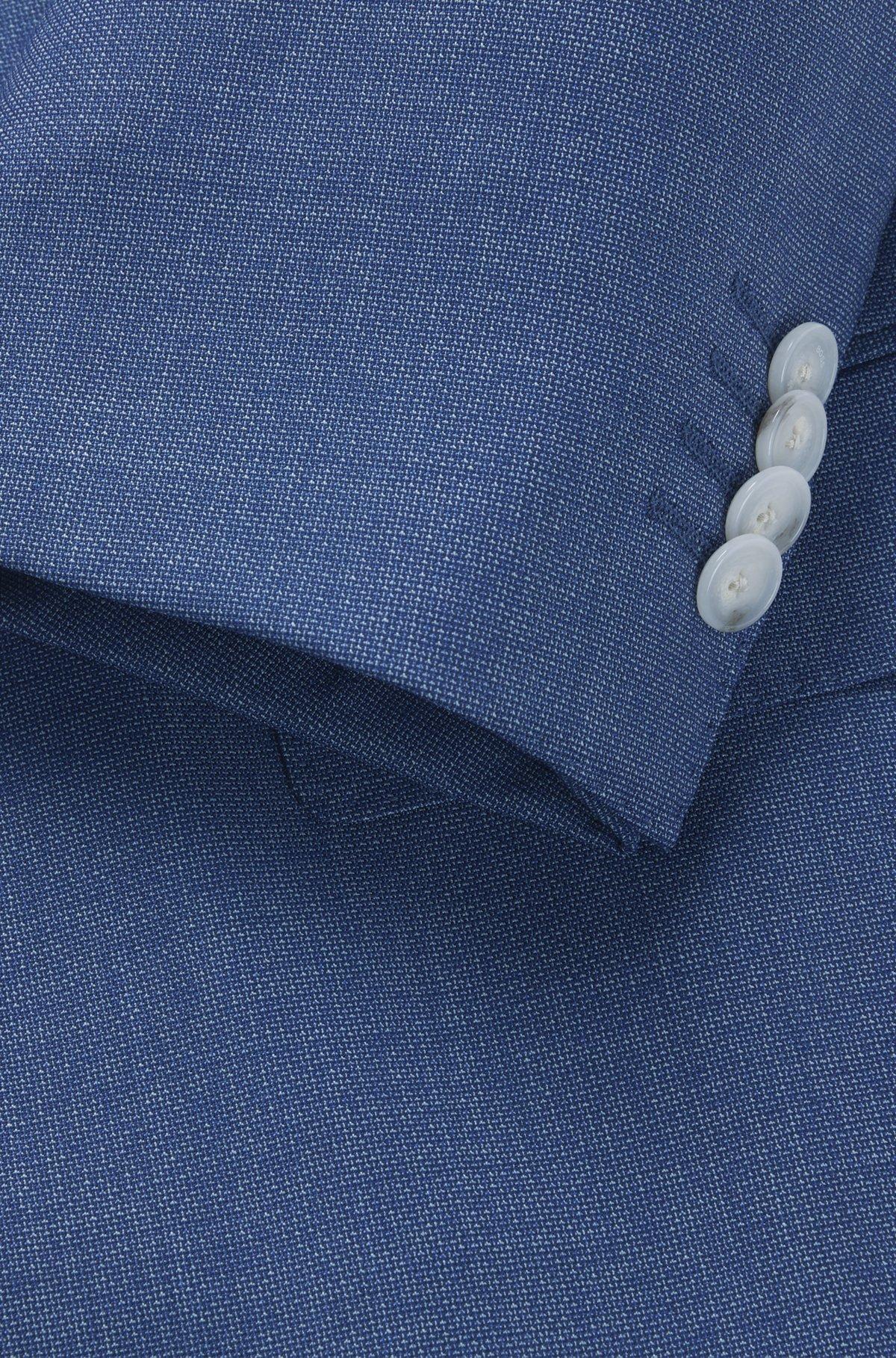 BOSS - Slim-fit suit in micro-patterned wool - Blue Product Image