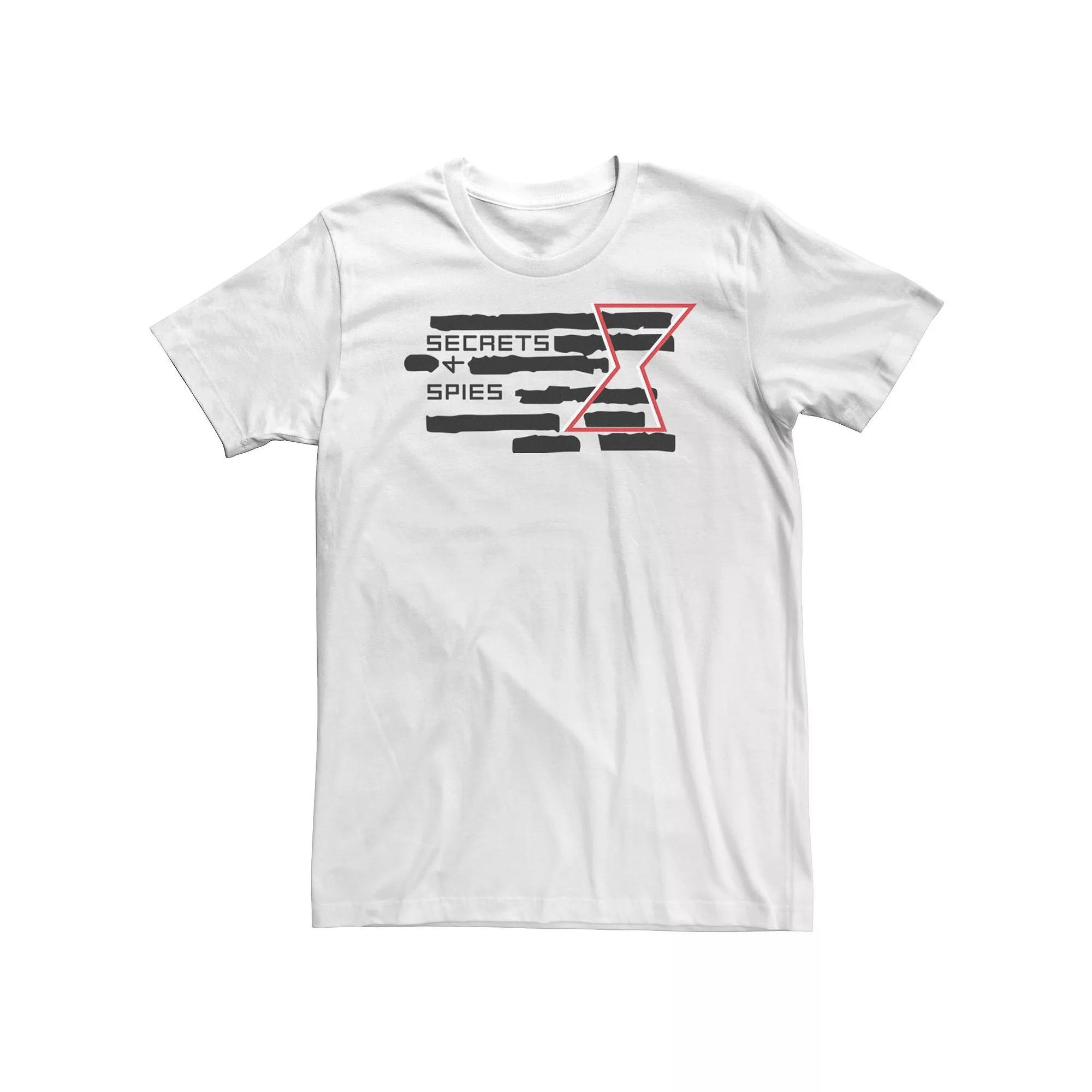 Big & Tall Marvel Black Widow Secrets And Spies Crossed Out Logo Tee, Men's,  Product Image