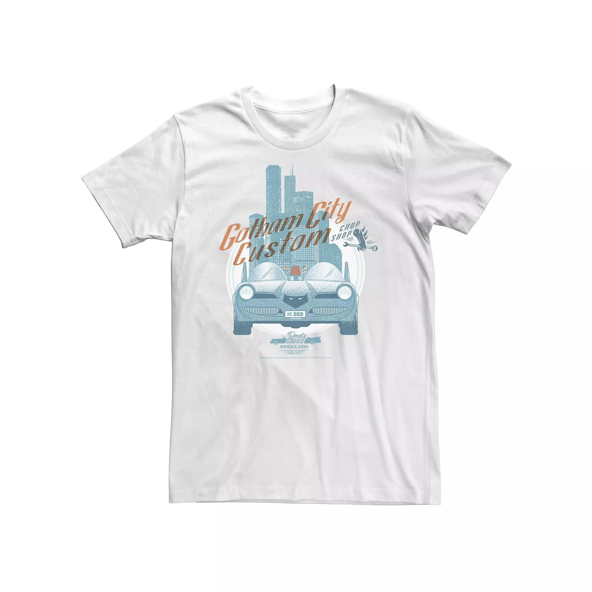 Big & Tall DC Comics Gotham City Customs Shop Poster Tee, Men's,  Product Image