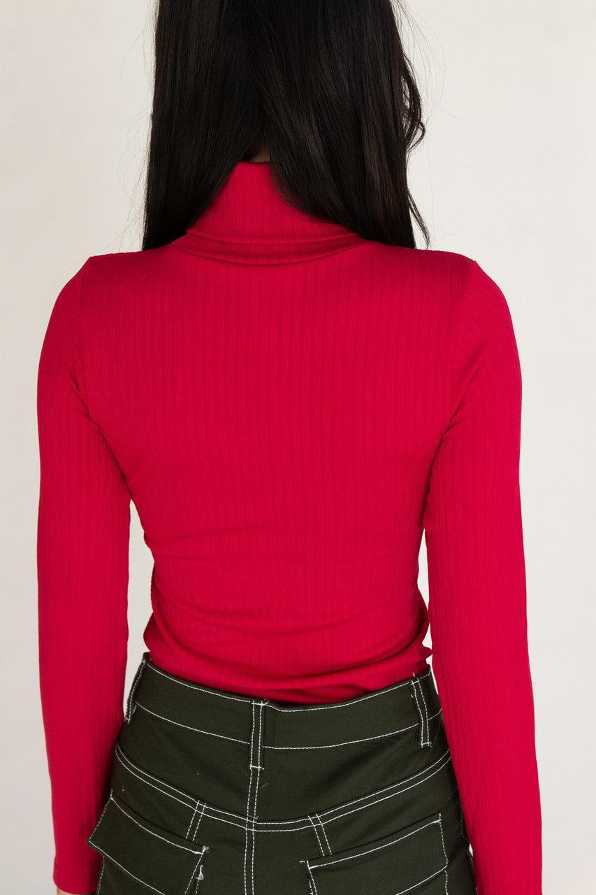 Seamless Ribbed Turtleneck Product Image