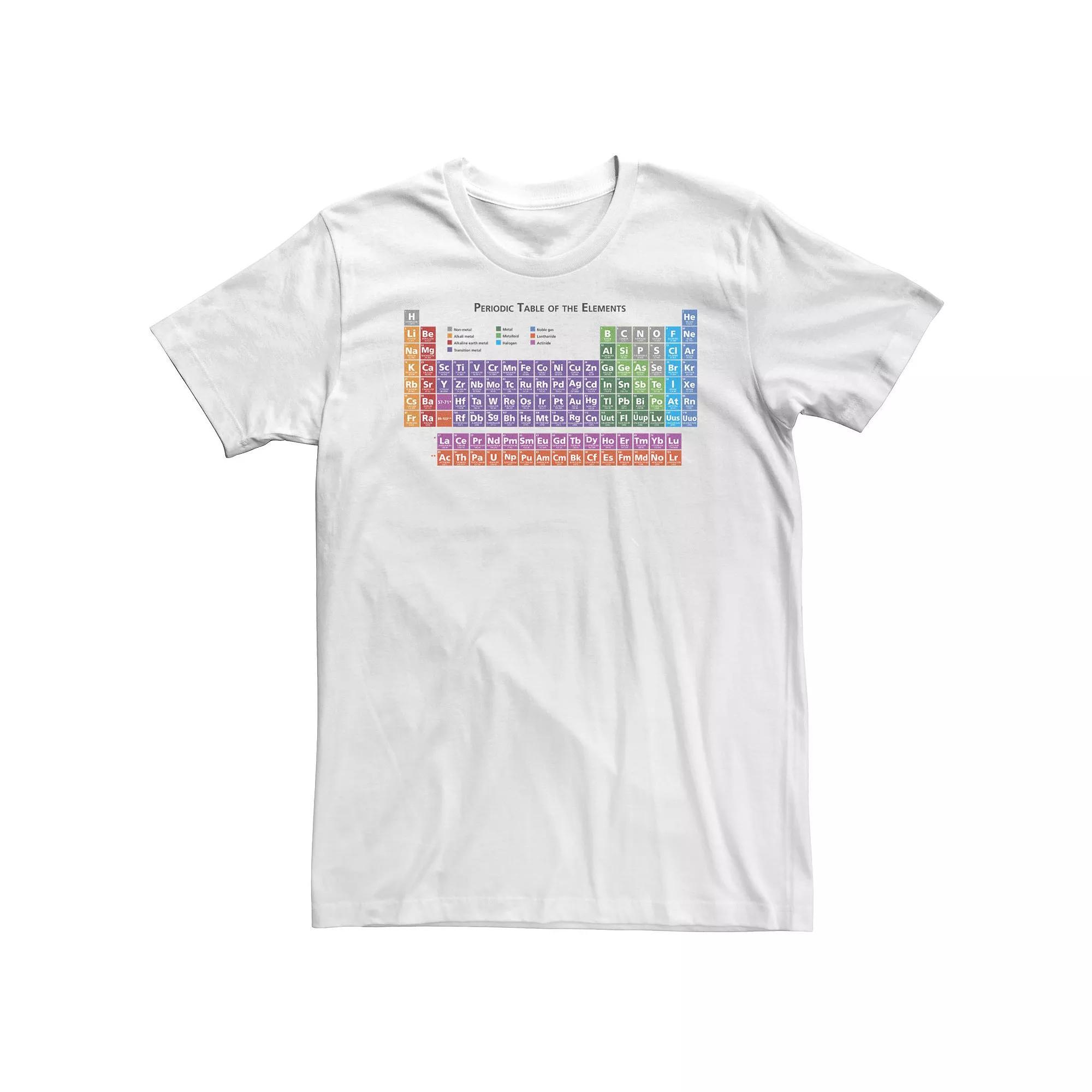 Big & Tall Fifth Sun Periodic Table Of Elements Chemistry Tee, Men's, Size: Large Tall, White Product Image