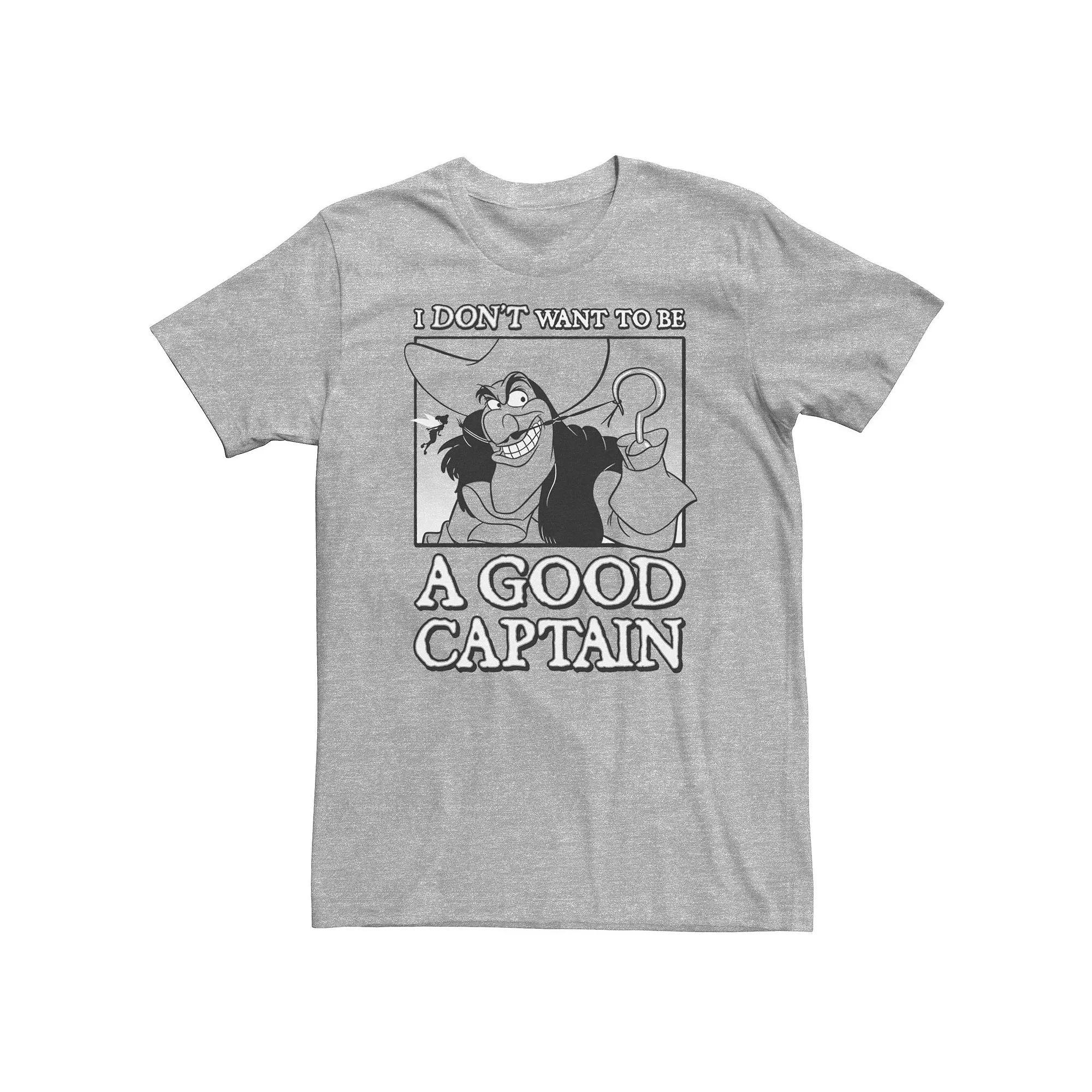 Big & Tall Disney Peter Pan Captain Hook "I Don't Want To Be A Good Captain" Tee, Men's,  Product Image