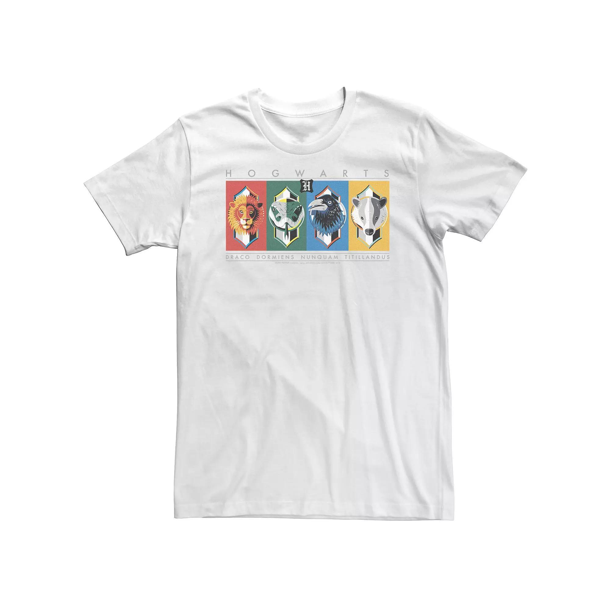 Big & Tall Harry Potter Hogwarts House Symbols Tee, Men's,  Product Image