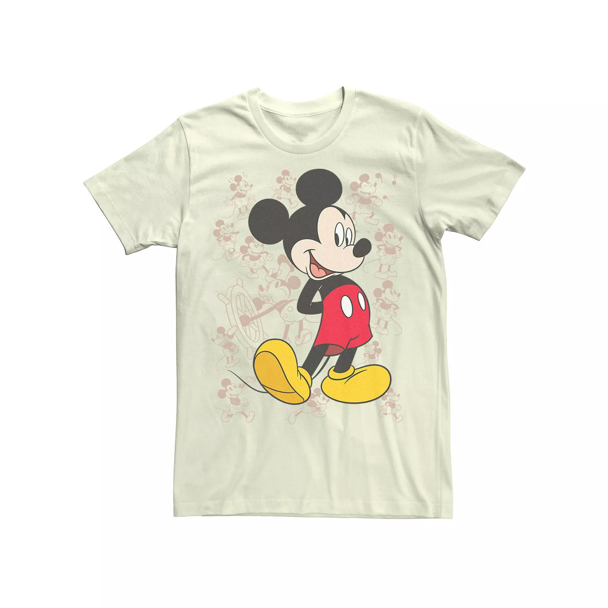 Disney's Mickey Mouse Many Mickeys Background Men's Tee,  Product Image