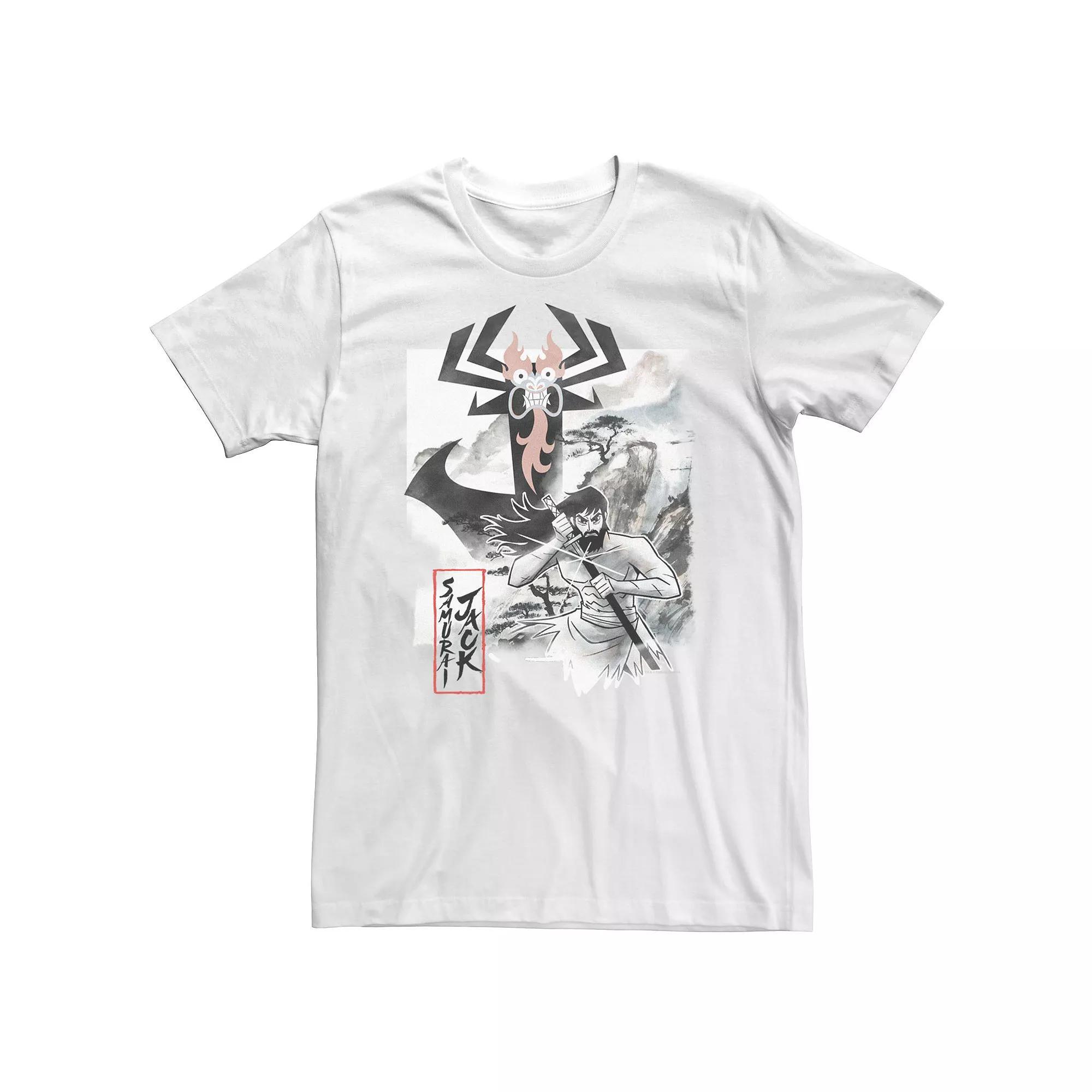 Big & Tall Cartoon Network Samurai Jack Aku Water Color Paint Sketch Tee, Men's,  Product Image