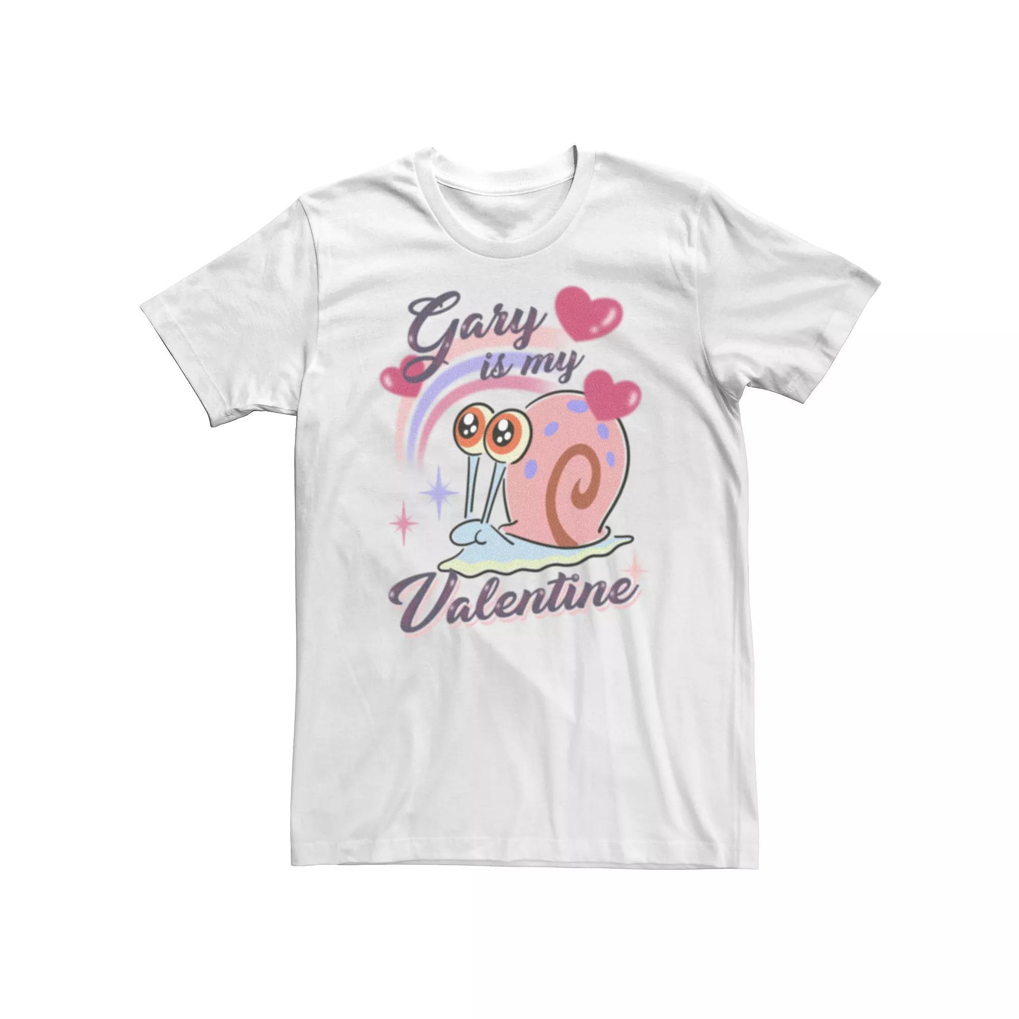 Big & Tall Spongebob Squarepants Gary Is My Valentine Heart Theme Tee, Men's, Size: 3XL, White Product Image