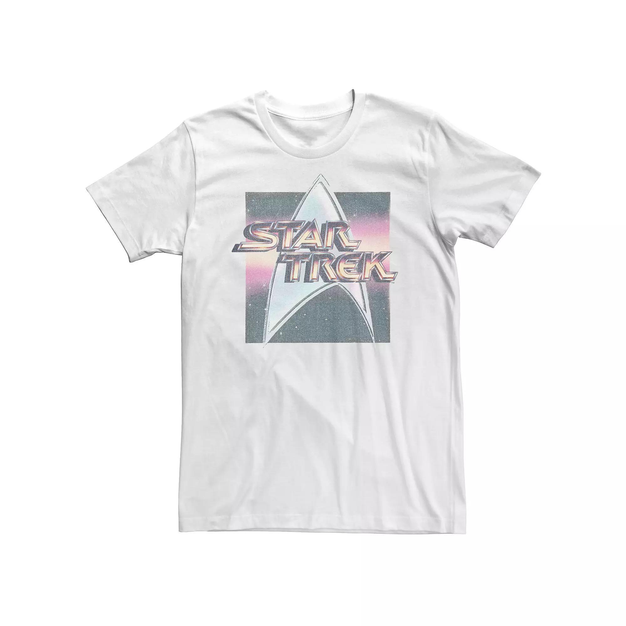 Big & Tall Star Trek The Original Series Vintage Distressed Logo Tee, Men's, Size: XL Tall, White Product Image