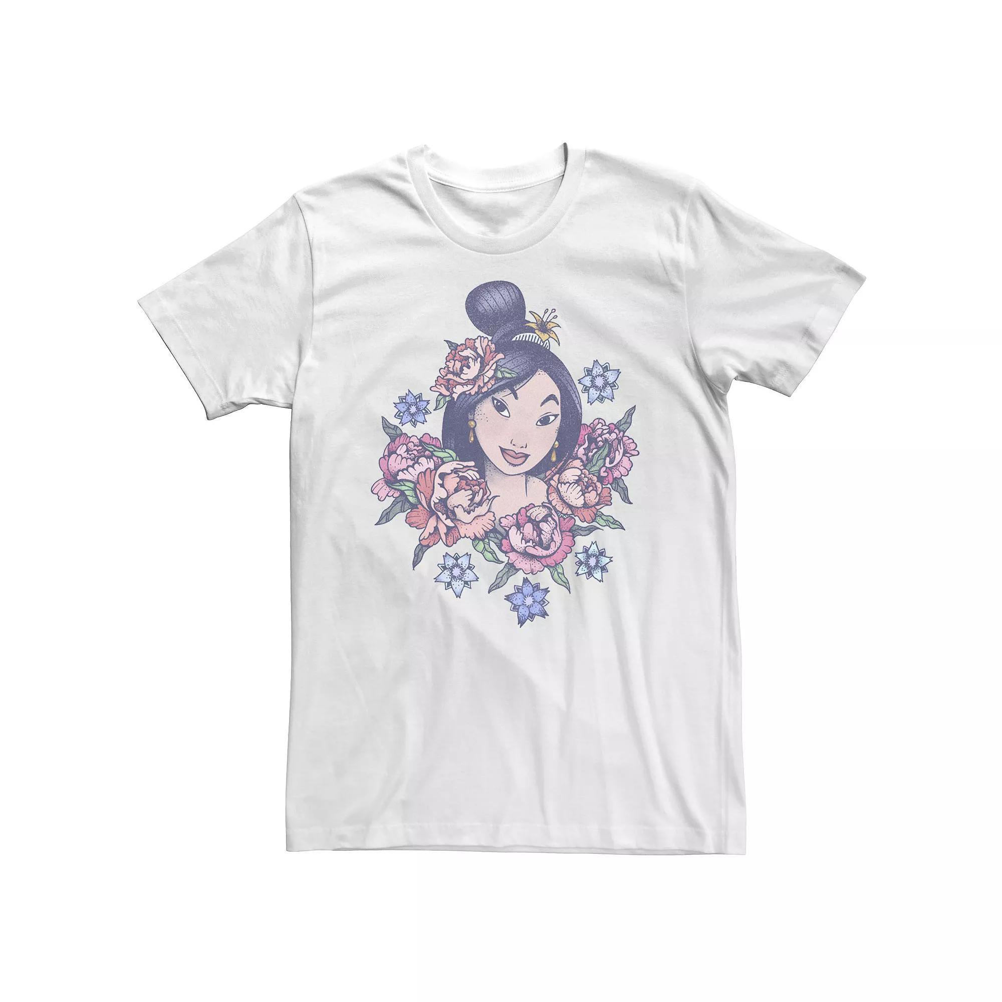 Big & Tall Disney Mulan Floral Portrait Vintage Tee, Men's,  Product Image