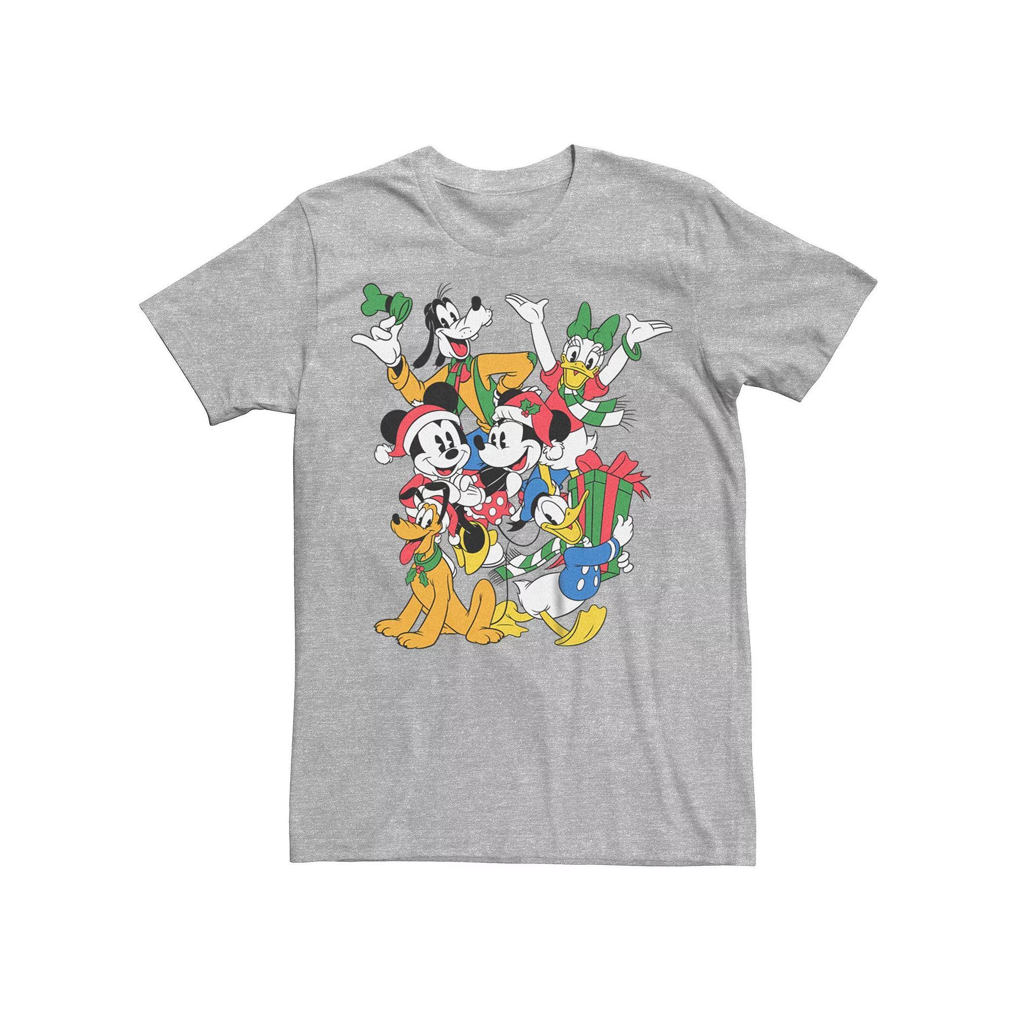 Disney's Mickey Mouse Men's And Friends Christmas Gathering Tee,  Product Image