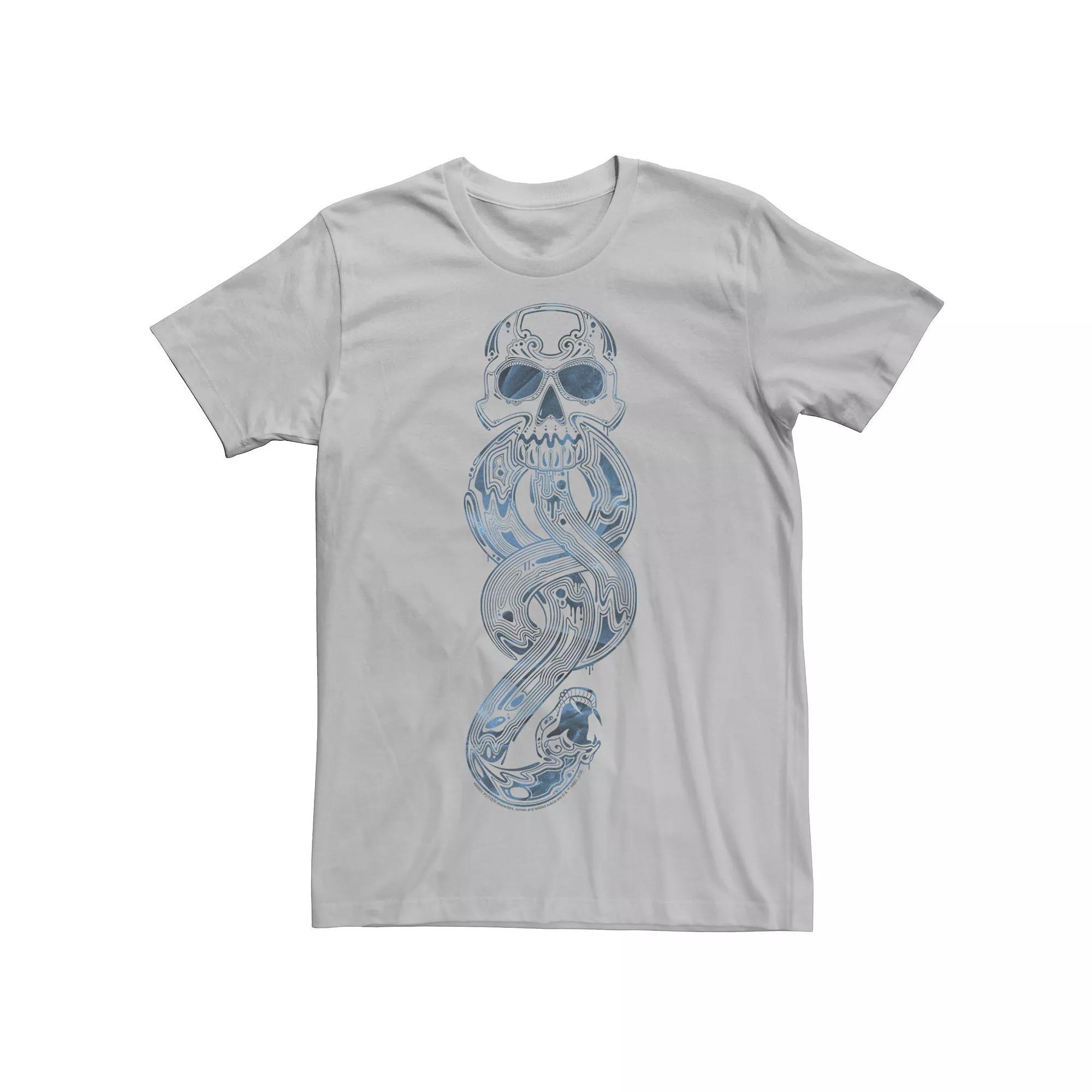 Men's Deathly Hallows 2 Deatheater Logo Outline Tee, Size: Small, Silver Product Image