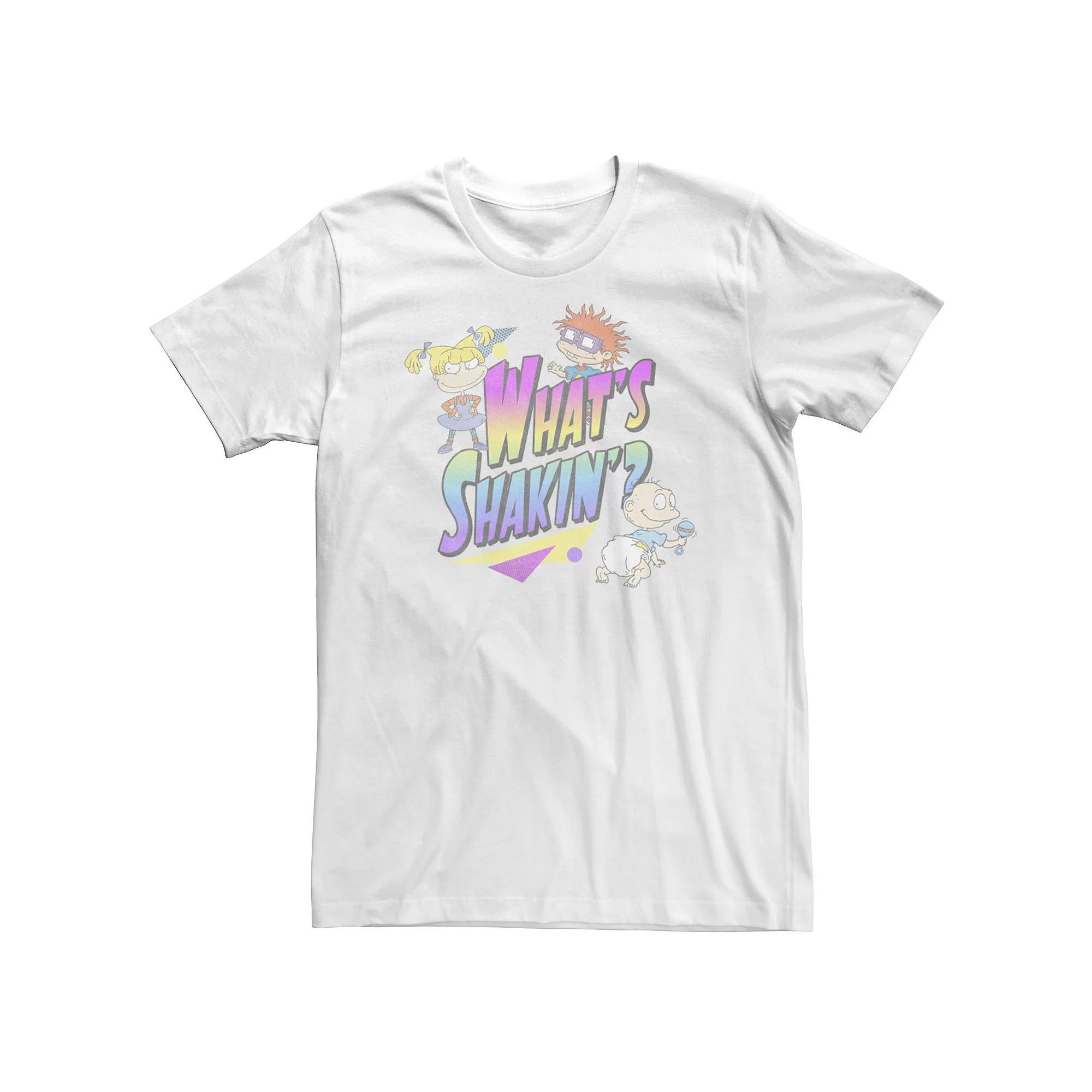 Big & Tall Nickelodeon Rugrats Vintage Neon "What's Shakin'?" Tee, Men's,  Product Image