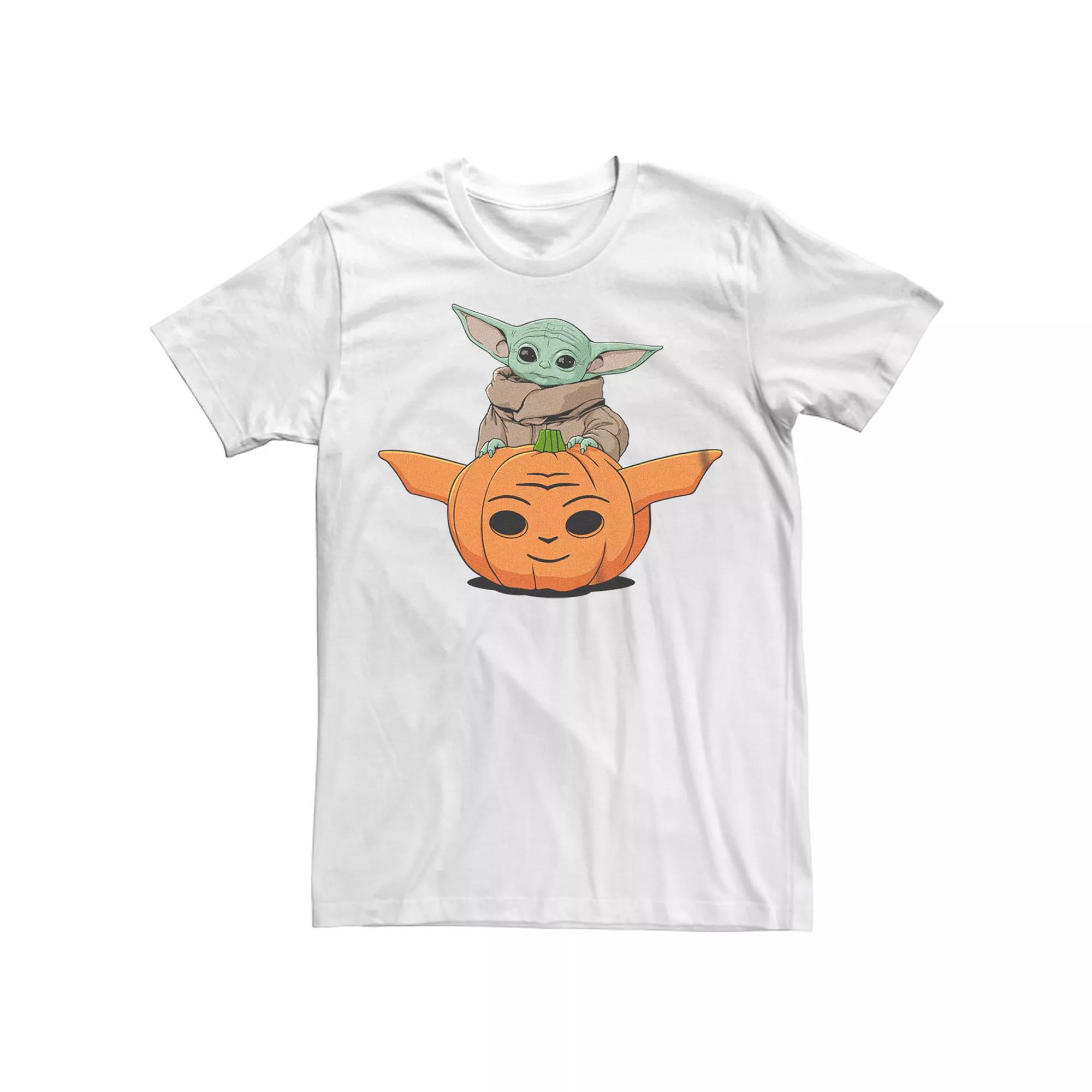 Mens The Mandalorian Grogu Carved Pumpkin Graphic Tee Product Image